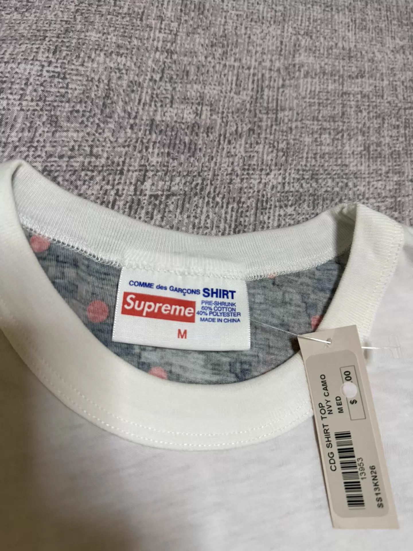 Supreme Supreme CDG Dot Box Logo SS Tee M NWT Size US M / EU 48-50 / 2 - 3 Thumbnail