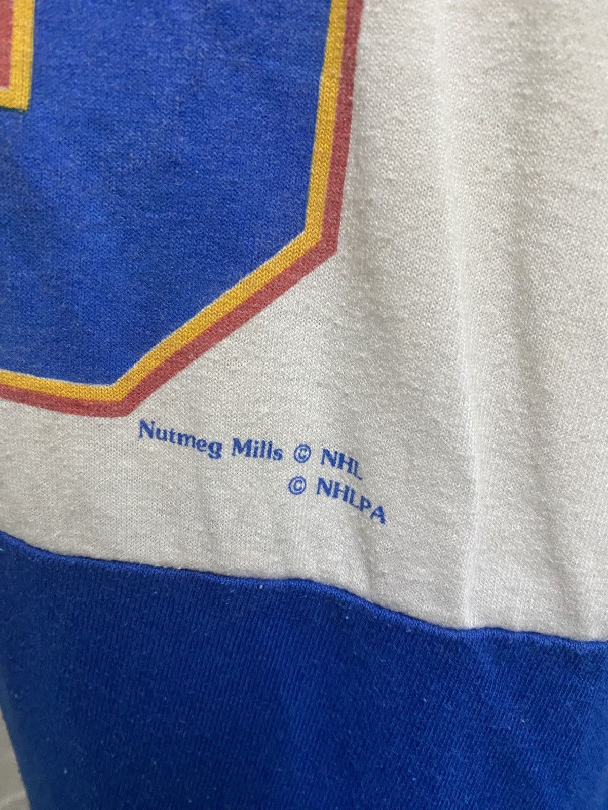 NHL × Nutmeg Vintage Nutmeg Mills St. Louis Blues Brett Hull Jersey Tee Size US XL / EU 56 / 4 - 14 Thumbnail