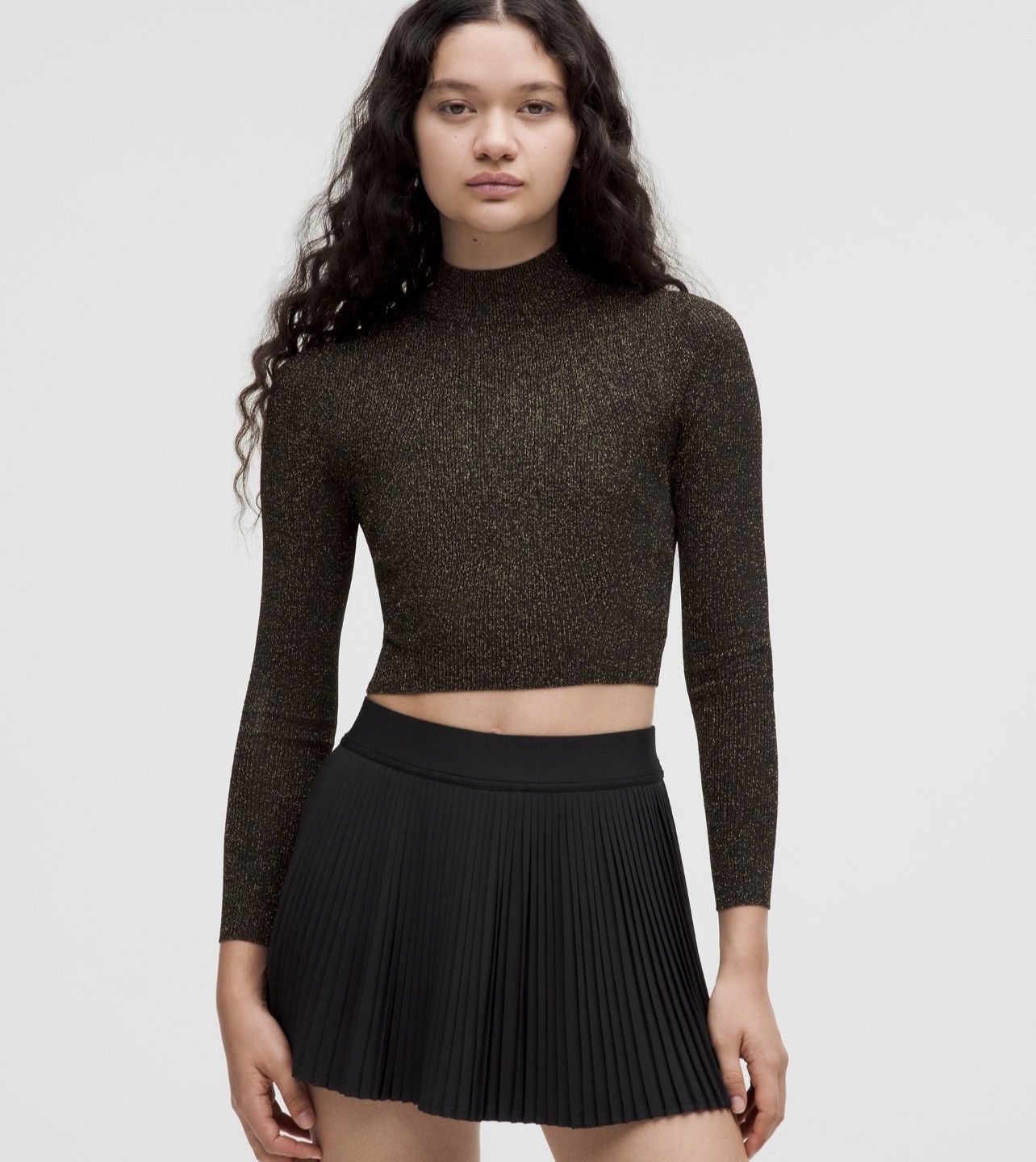 Lululemon Lululemon Glitter Knit Twist-Back Long-Sleeve Shirt XS Size XS / US 0-2 / IT 36-38 - 1 Thumbnail
