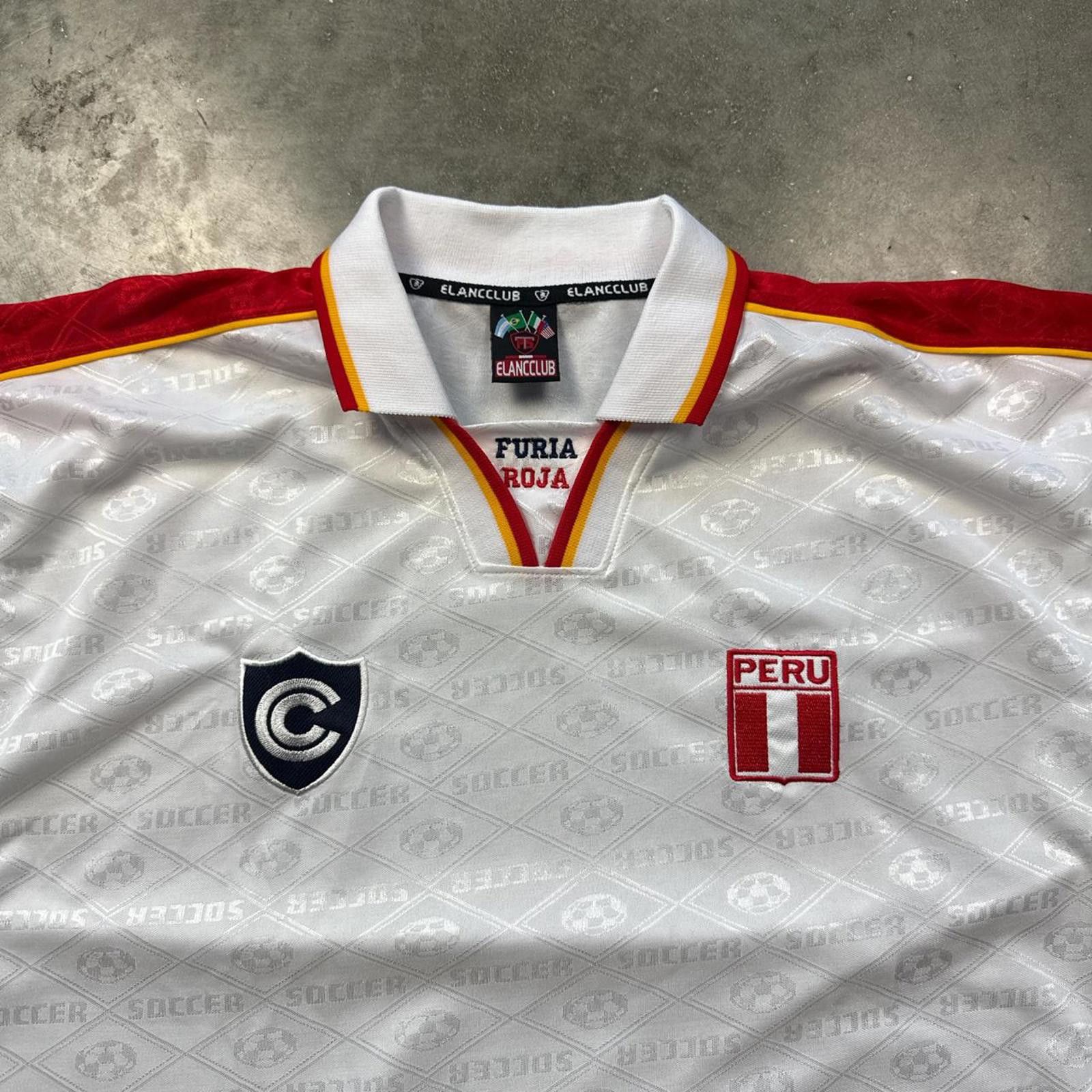 Other Peru 1990s Retro Football Jersey Futbol Jersey "Furia Roja" Size US L / EU 52-54 / 3 - 3 Thumbnail