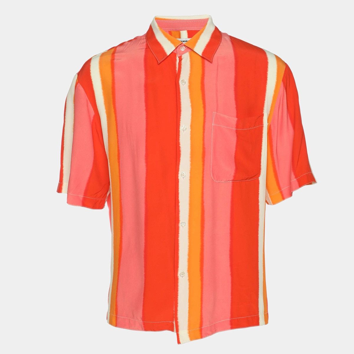 Sandro Men's Flowing Striped Short-Sleeved Shirt