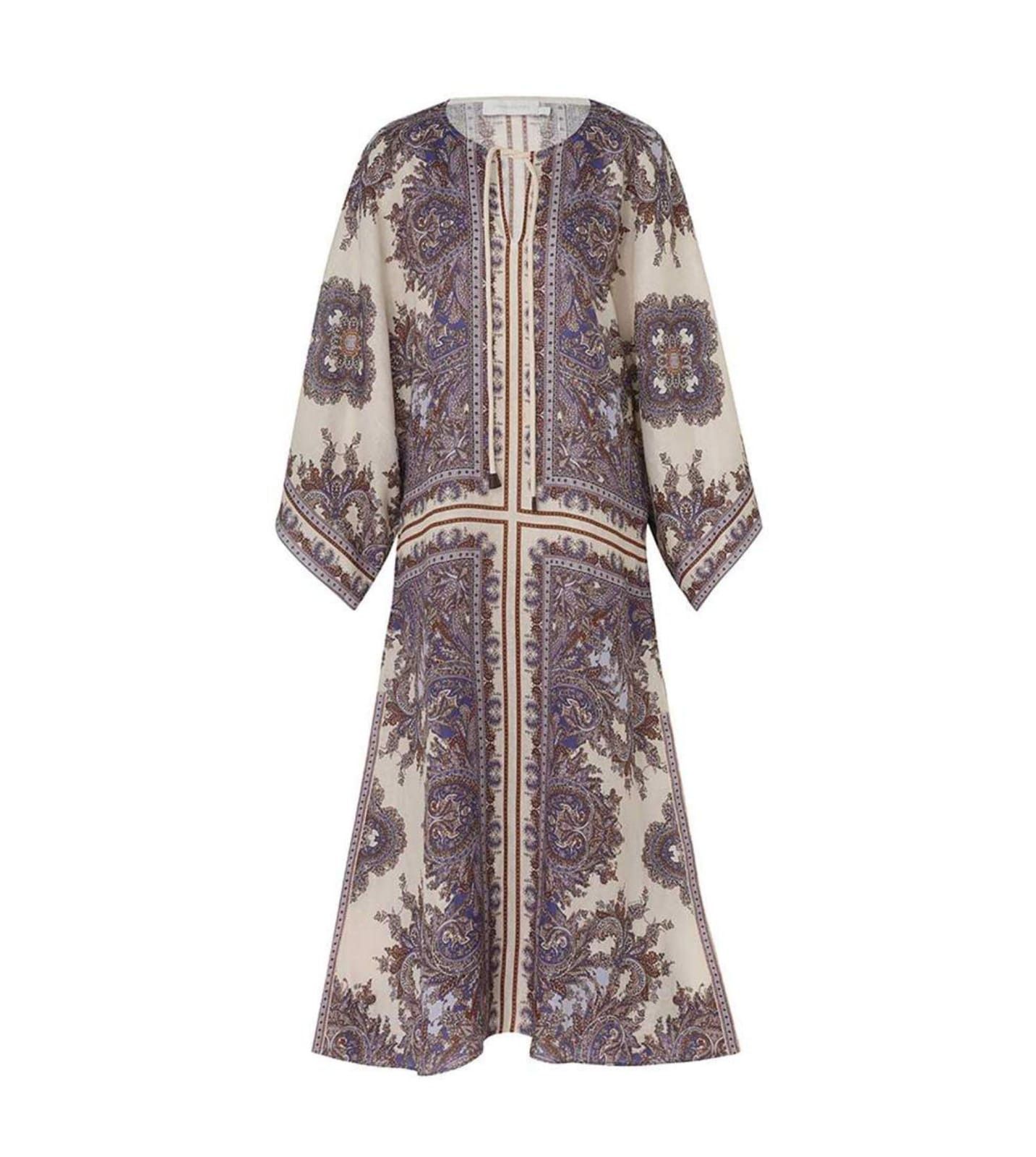 Zimmermann oc11z0525 Ottie Kaftan Midi Dress in Multicolor Size M / US 6-8 / IT 42-44 - 1 Thumbnail