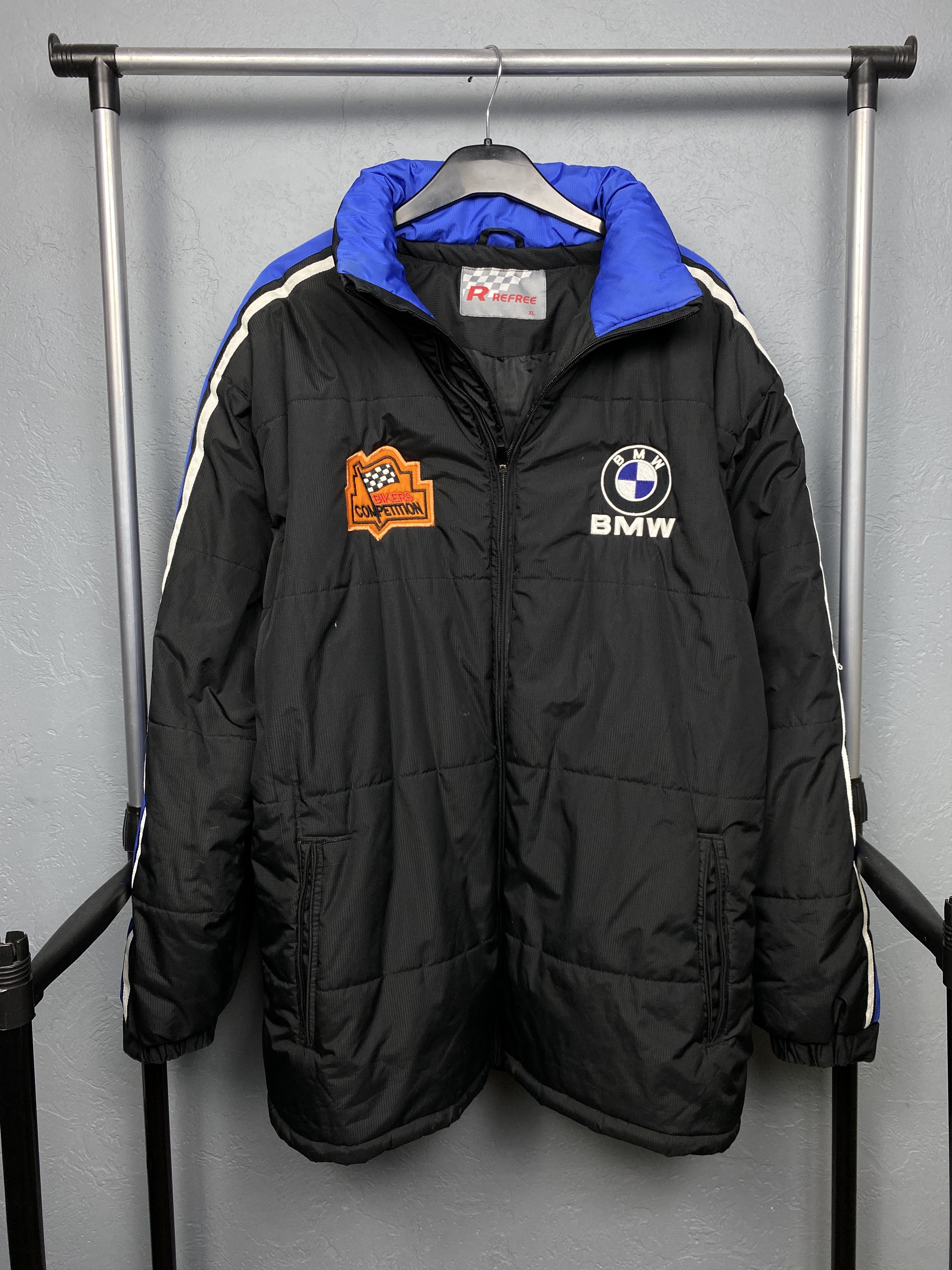 BMW × Vintage Bmw Moto Racing Vintage Mens Puffer Jacket Size US XL / EU 56 / 4 - 1 Thumbnail