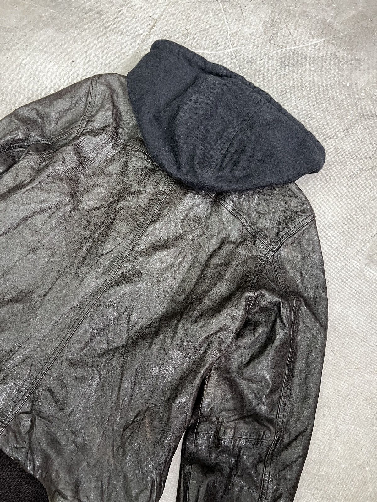 Diesel Diesel style leather hood avant garde leather jacket y2k Size US M / EU 48-50 / 2 - 10 Thumbnail