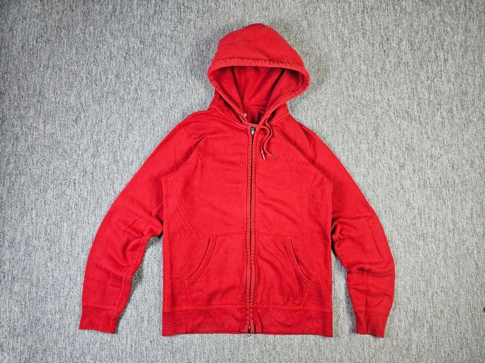 Uniqlo UNIQLO Dry Stretch Full Zip Hoodie Red Cotton Men M Size US M / EU 48-50 / 2 - 1 Thumbnail