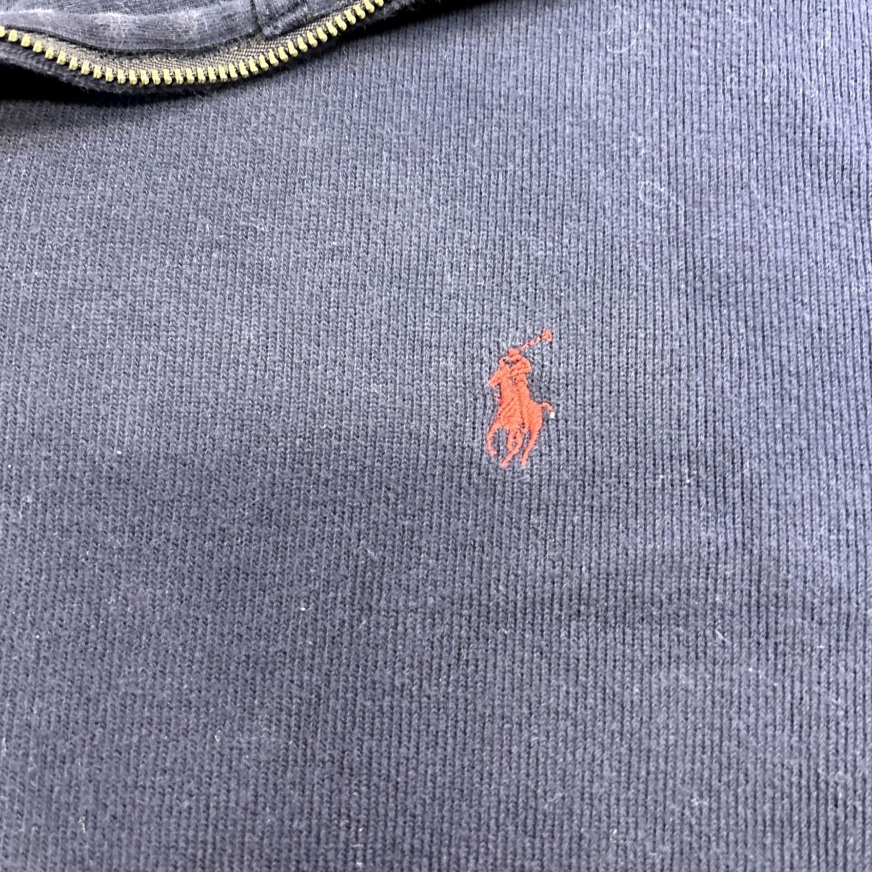 Ralph Lauren VINTAGE Polo Ralph Lauren Sweater Men 3XB Navy Blue Quarter Zip 1/4 Pullover Mock Neck Knit Pullover Embroidered Classic Big & Tall Mens Size US XXL / EU 58 / 5 - 3 Thumbnail