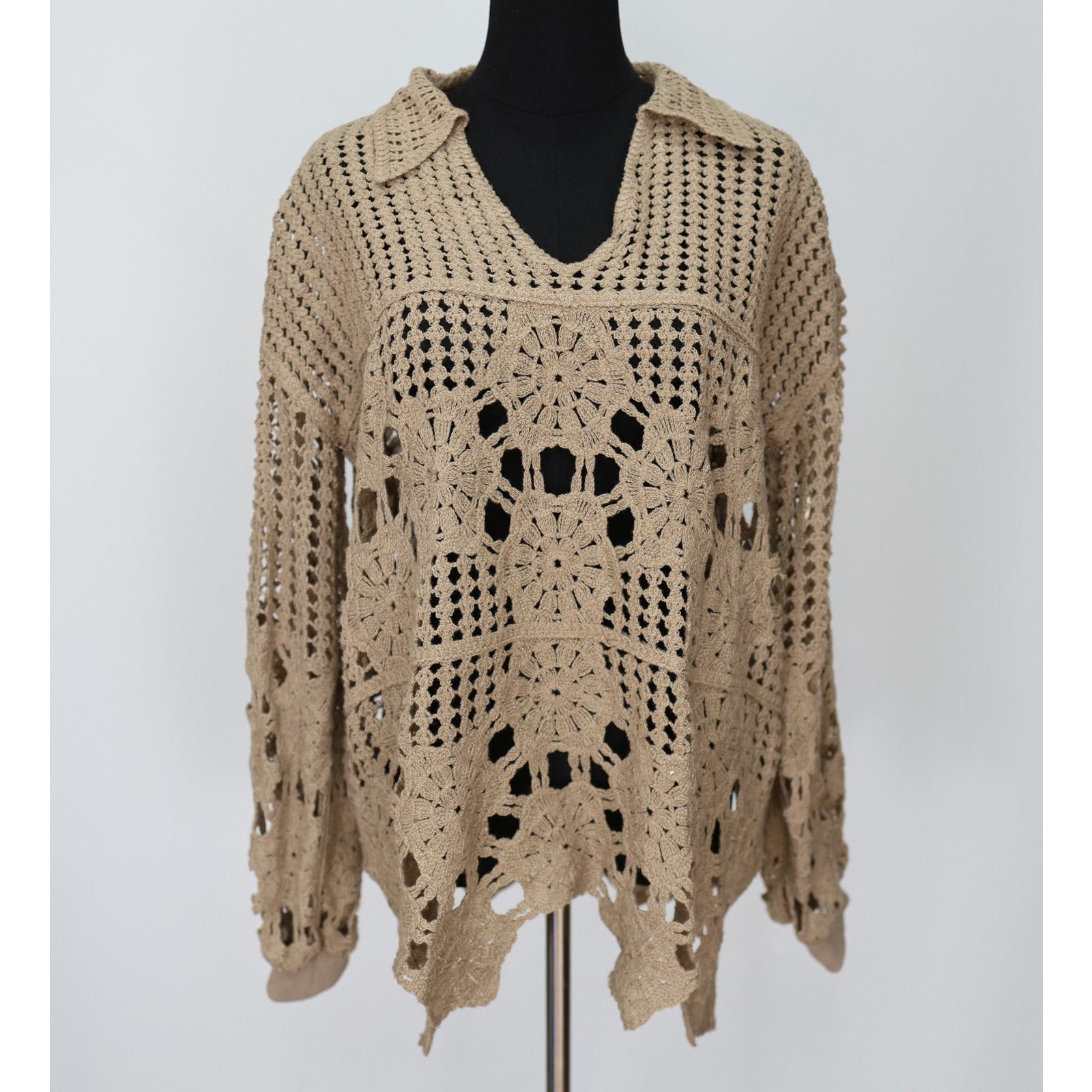 Soft Surroundings NWoT SOFT SURROUNDINGS Boho Chic Collared Sweater Size L Size L / US 10 / IT 46 - 2 Thumbnail