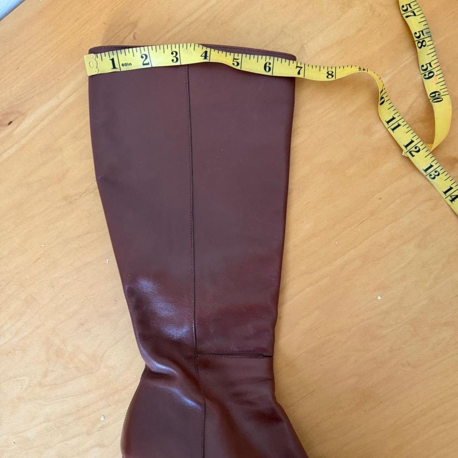 Zara Zara brown leather knee high boots Size US 8 / IT 38 - 7 Thumbnail