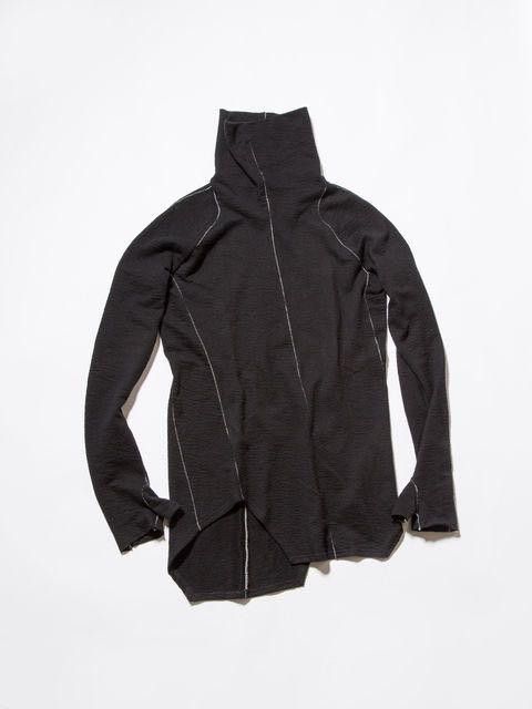 The Viridi-anne Assymetric Scar Stitch Turtleneck - BLACK JP 3 Size US L / EU 52-54 / 3 - 6 Thumbnail
