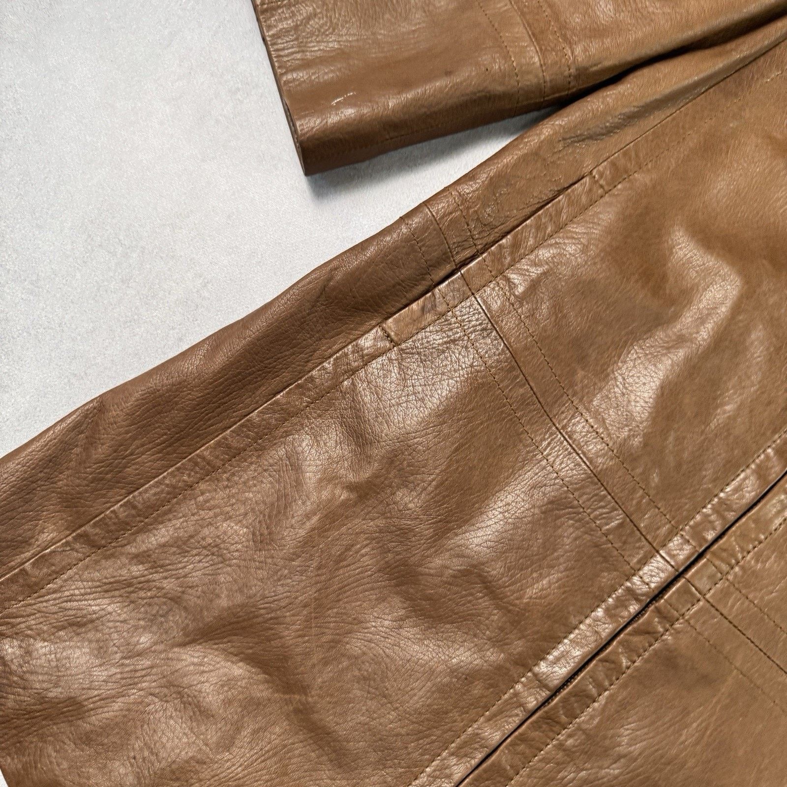 Weekend Max Mara Weekend Max Mara Women Leather Jacket Coat Size 12 Brown Size M / US 6-8 / IT 42-44 - 11 Thumbnail