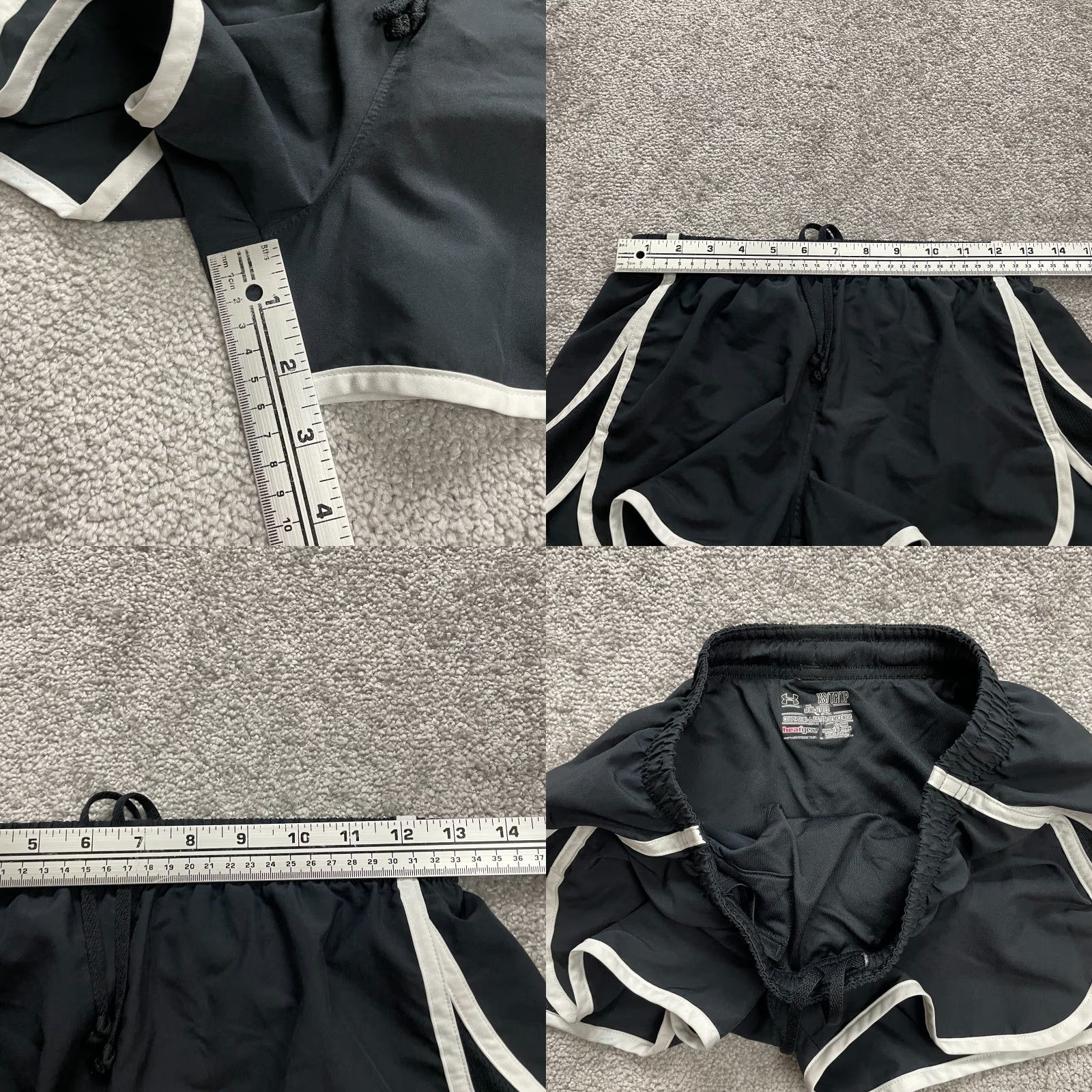 Under Armour Under Armour Heatgear Active Shorts Women XS Black Elastic Drawstring Inseam 2.5 Pockets Breathable Size 26" / US 2 / IT 38 - 8 Thumbnail