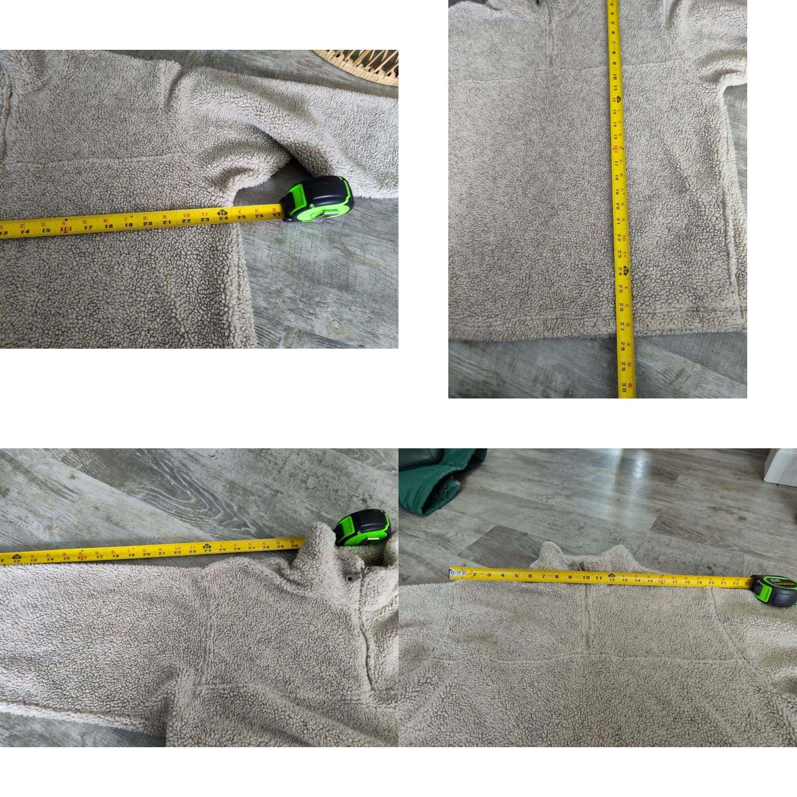 Lands' End VINTAGE Lands' End Deep Pile Fleece Pullover Sweatshirt L Women Tan 90s Theme 1/4 Zip Mock Neck Activewear Hiking Running Walking Size L / US 10 / IT 46 - 8 Thumbnail
