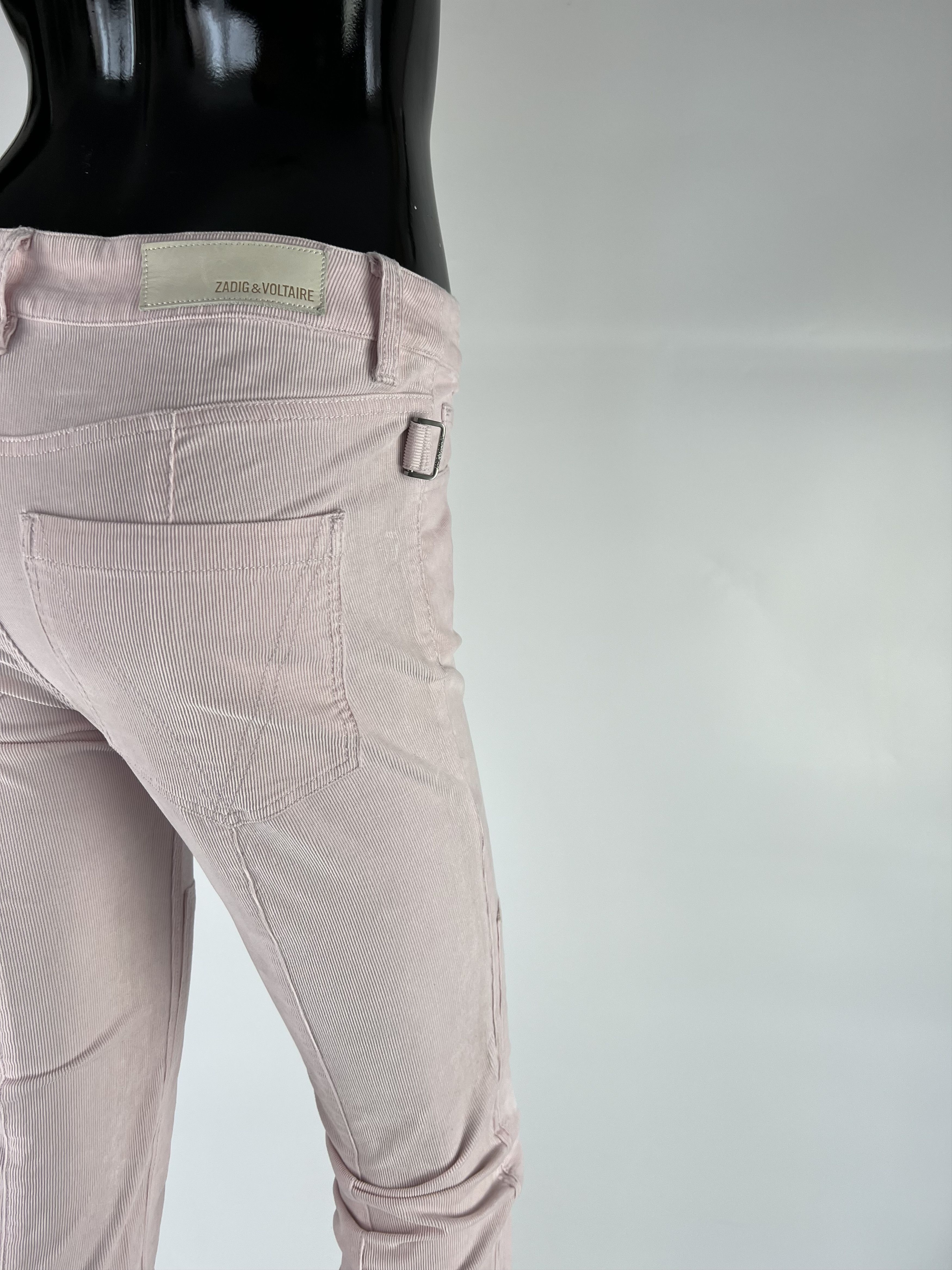 Zadig & Voltaire Zadig & Voltaire Women's Pink Corduroy Velours Pants Size 36 Size 27" / US 4 / IT 40 - 4 Thumbnail