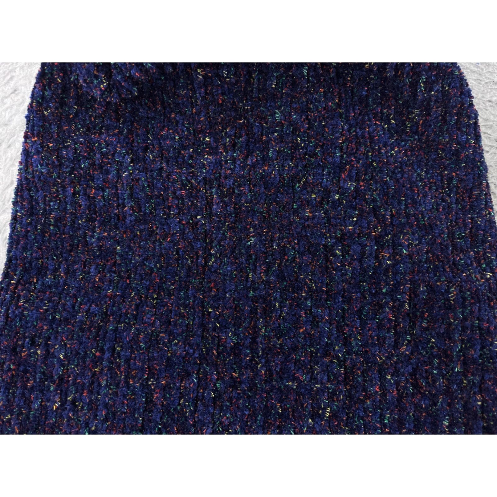 Vintage New York Accessory Group Beanie Toque Adult One Size Blue Speckled Confetti Knit Polyester Blend Ski Size ONE SIZE - 2 Thumbnail