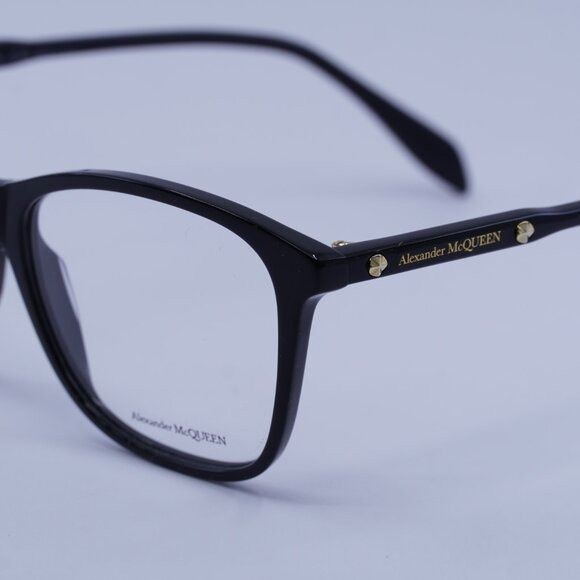 Alexander McQueen Alexander McQueen AM0191O 001 Eyeglasses Shiny Black 54mm Size ONE SIZE - 8 Thumbnail