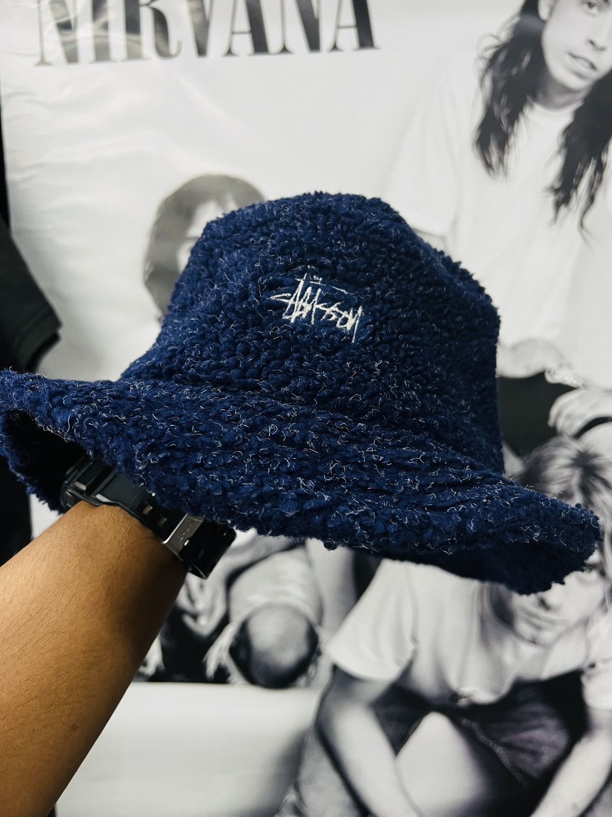 Stussy × Vintage Vintage Stussy Sherpa Fleece Bucket Hats Size ONE SIZE - 1 Thumbnail