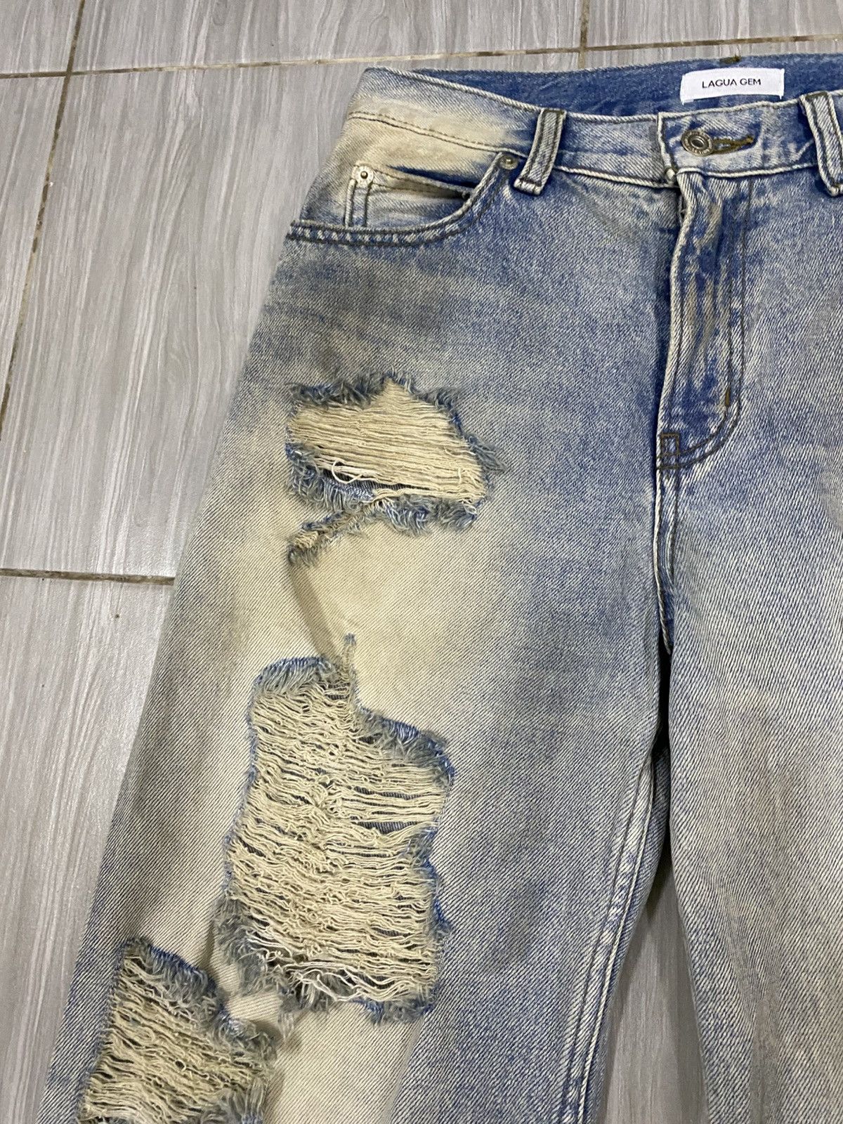 Hysteric Glamour Heavy Distressed Denim Jeans – Extreme Fade & Ripped Size US 28 / EU 44 - 6 Thumbnail