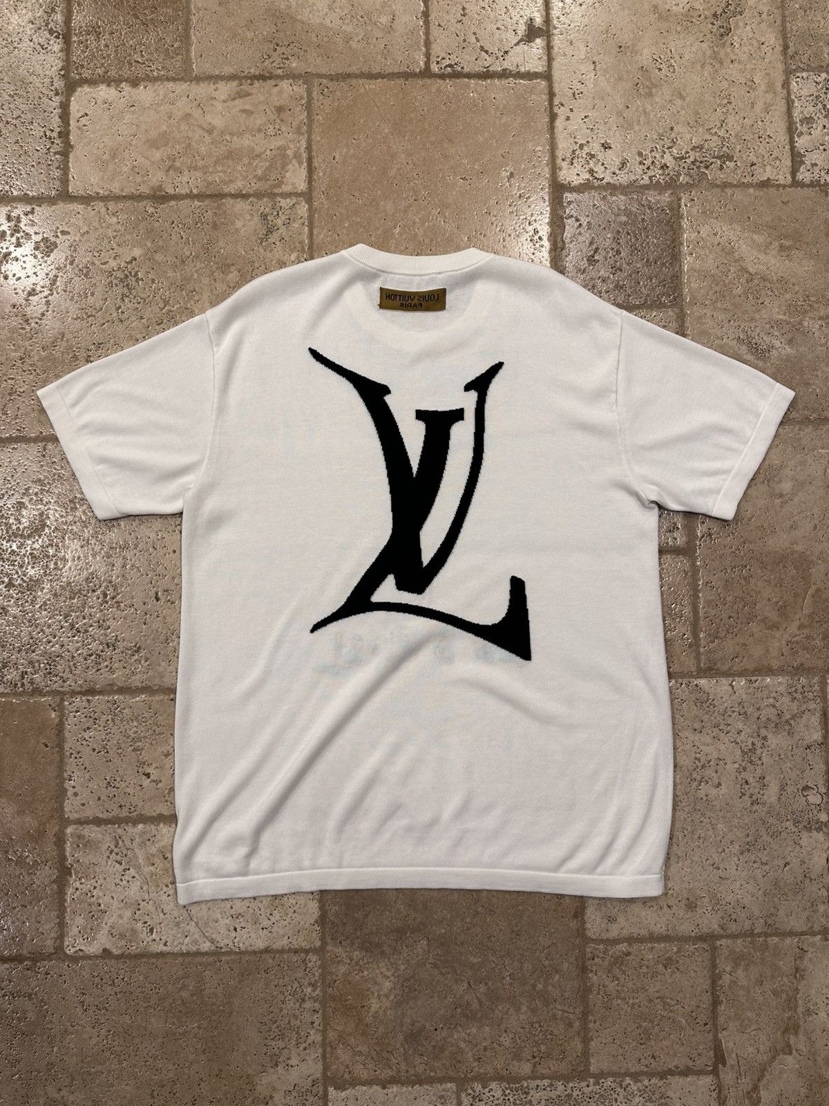 Louis Vuitton Louis Vuitton “End Goal” Intarsia White Sweater Knit T-Shirt Size US XL / EU 56 / 4 - 8 Thumbnail