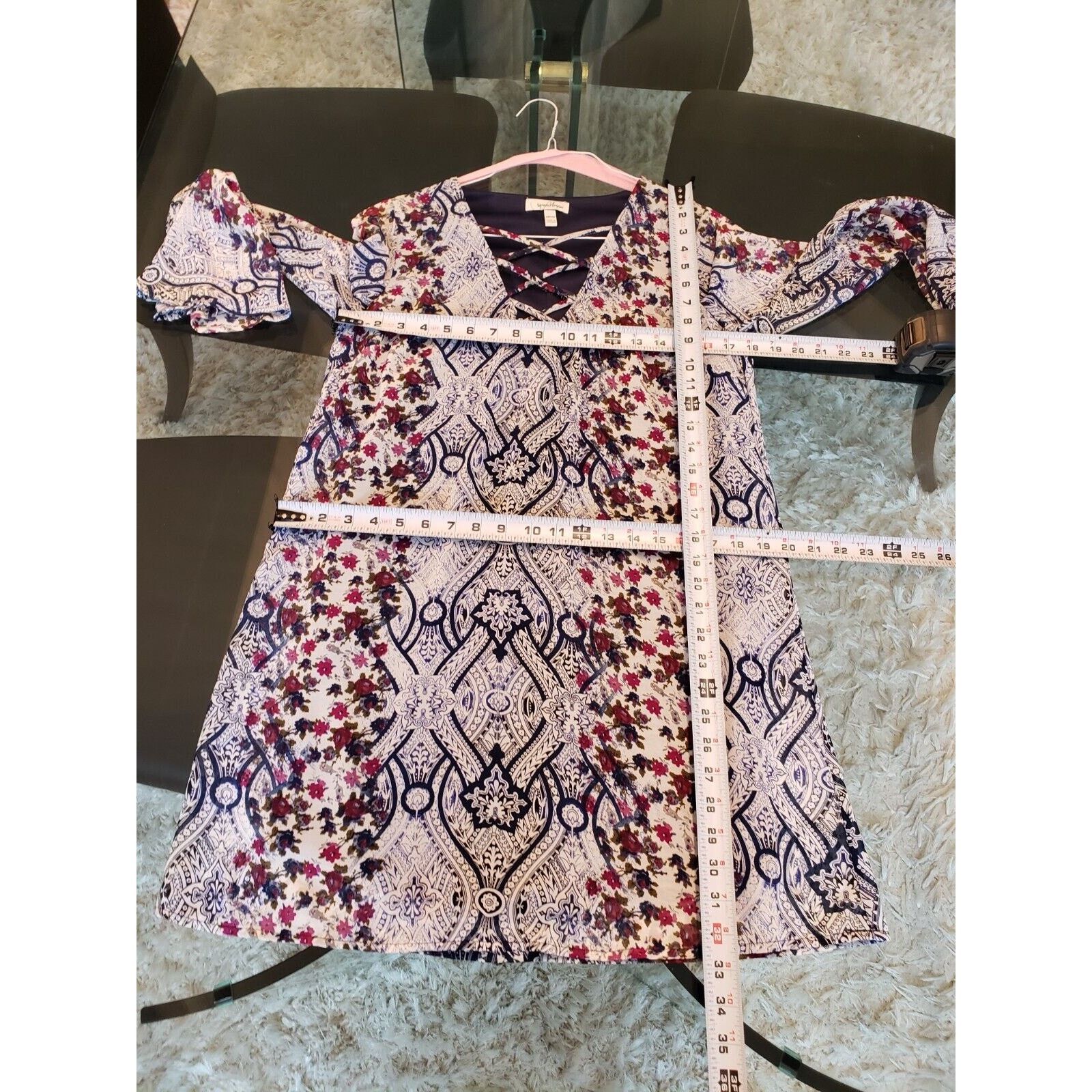 Other Speechless Polyester V-Neck Long Sleeve Knee Length Dress M Size M / US 6-8 / IT 42-44 - 12 Thumbnail