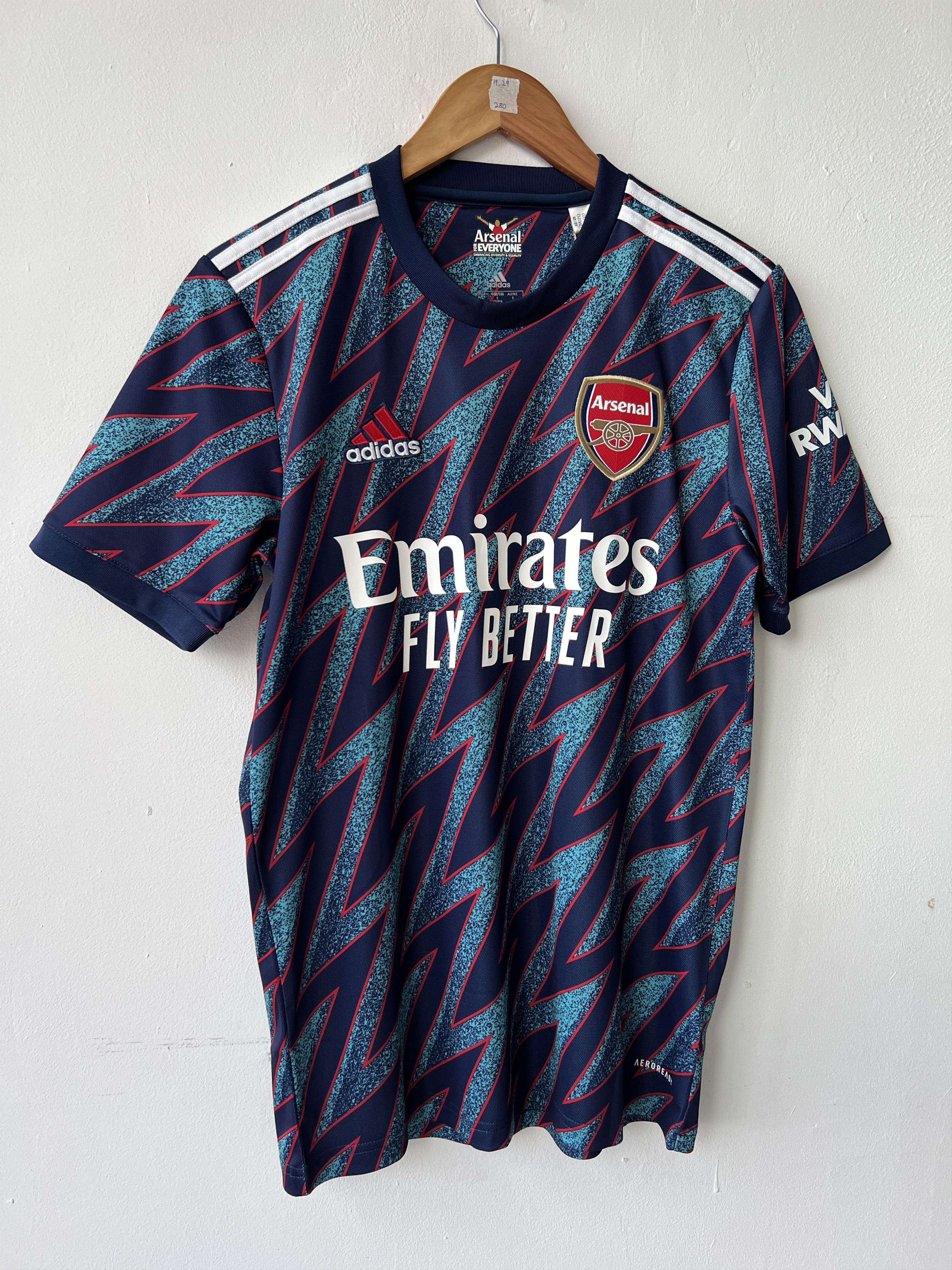 Adidas (S) Arsenal 2021-22 Third Kit (NEW) Size US S / EU 44-46 / 1 - 6 Thumbnail