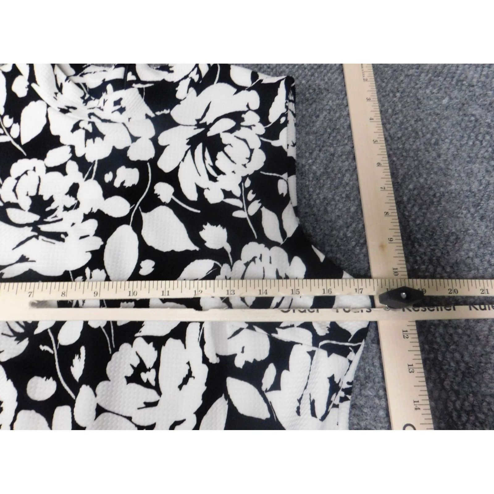 Vintage Shelby & Palmer Womens Dress A-Line 10 White Floral Ruffle Sleeveless Crew Neck Zip Lined Long Fall Women Buds & Palmer Size L / US 10 / IT 46 - 6 Thumbnail