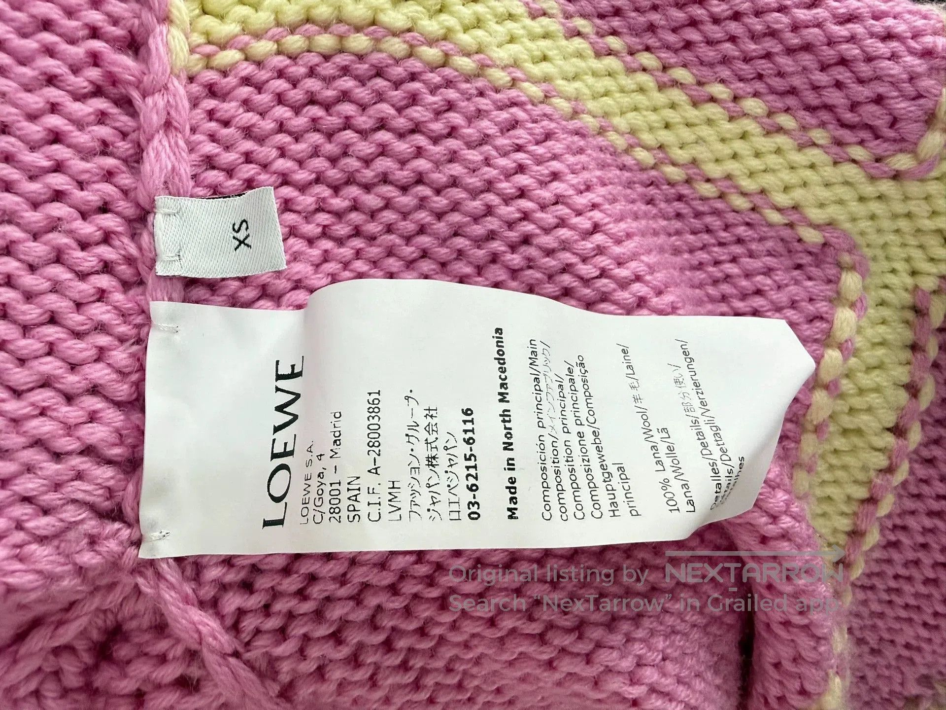 Loewe LOEWE Pink Floral Cardigan Sweater. Size US XS / EU 42 / 0 - 9 Thumbnail