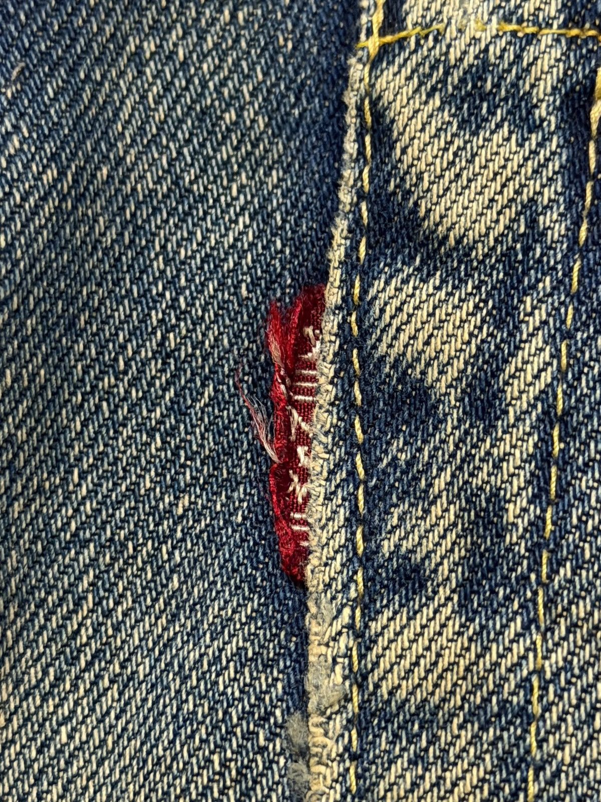 Denime Vintage 90s Denime Crazy Fade, Paint Splatter Selvedge | W27 Size US 27 - 14 Thumbnail