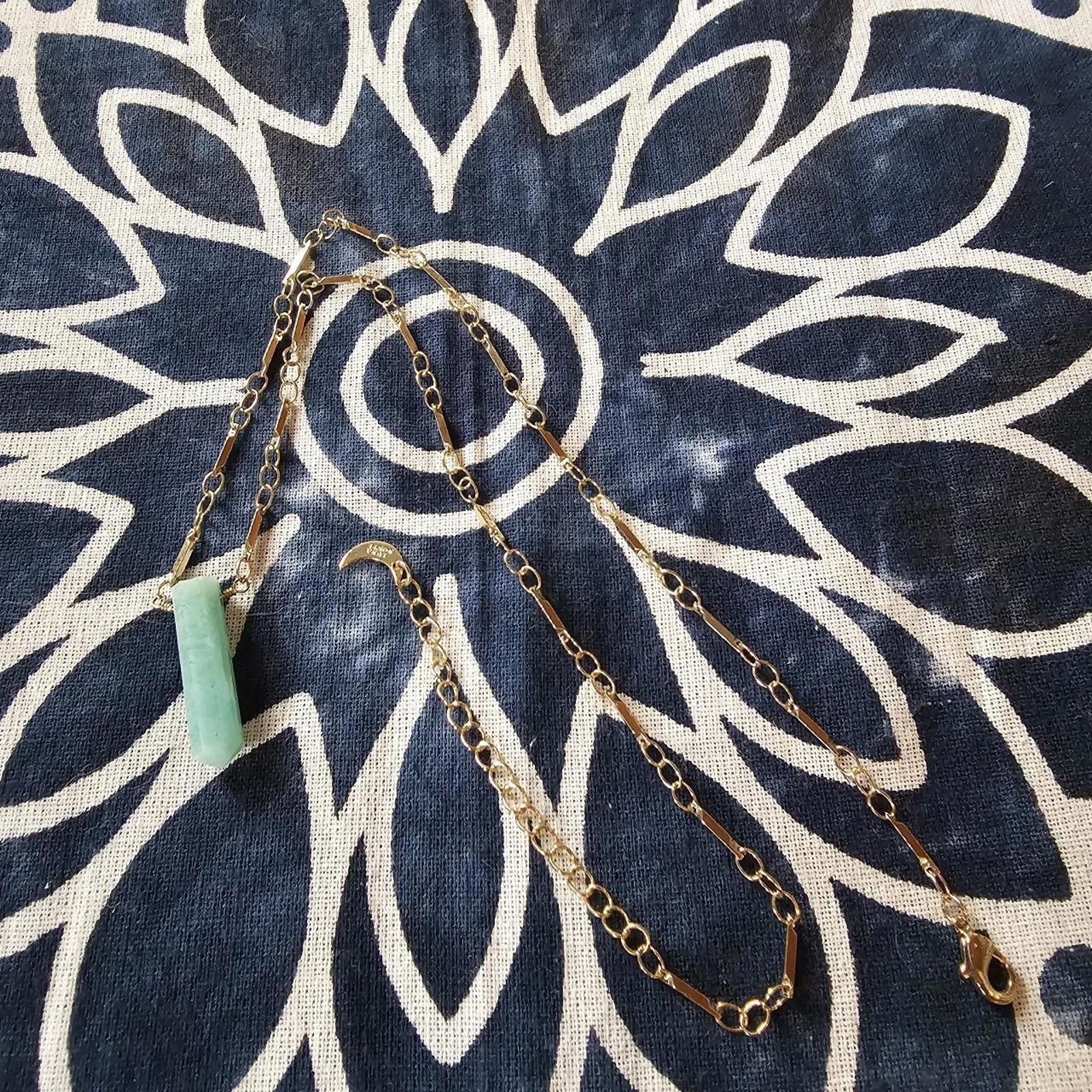 Designer Women's Gold and Aventurine Necklace Size ONE SIZE - 3 Thumbnail