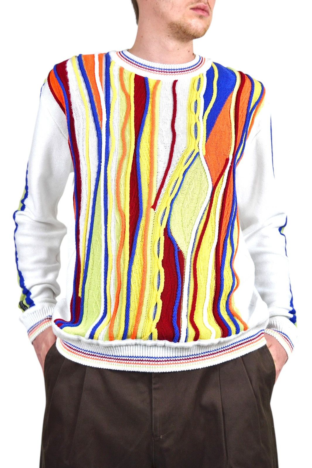 Coogi Y2K Vintage 3D Cable Knit Coogi Style Knit Sweater Size US L / EU 52-54 / 3 - 2 Thumbnail