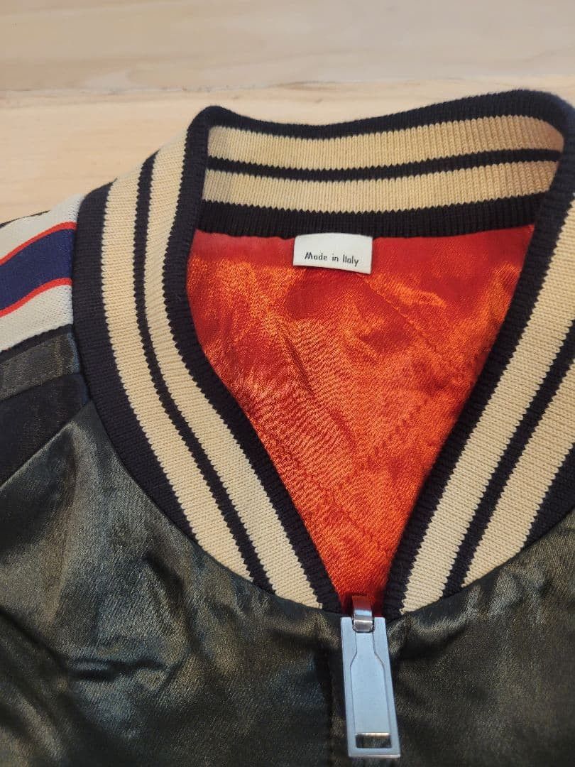 Gucci Gucci Reversible Olive Satin Bomber Jacket Size US L / EU 52-54 / 3 - 2 Thumbnail