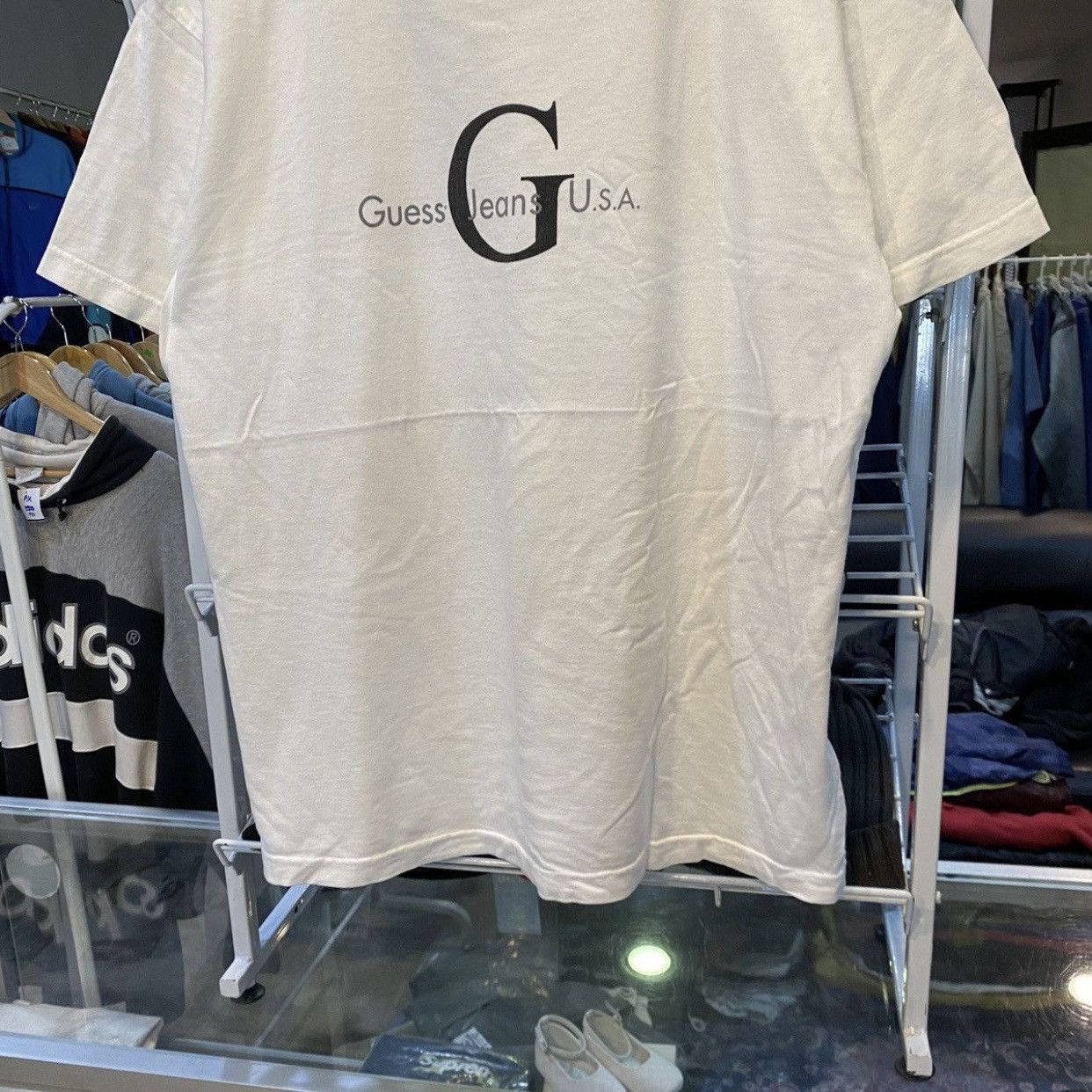 Guess VINTAGE Guess Jeans USA Tee White Size US L / EU 52-54 / 3 - 4 Thumbnail