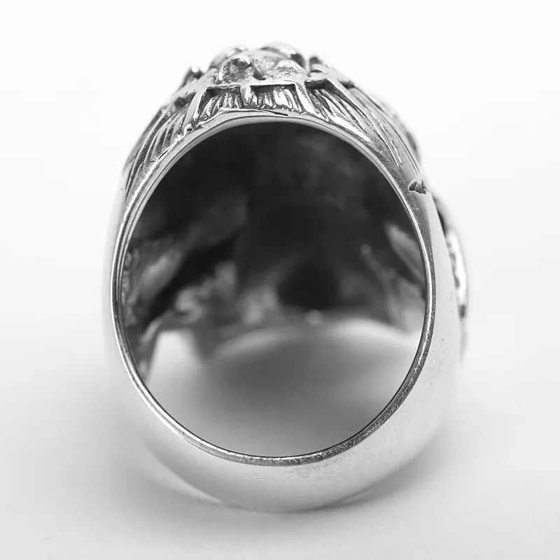 Jewelry Dominant Skull Head Ring Size ONE SIZE - 3 Thumbnail