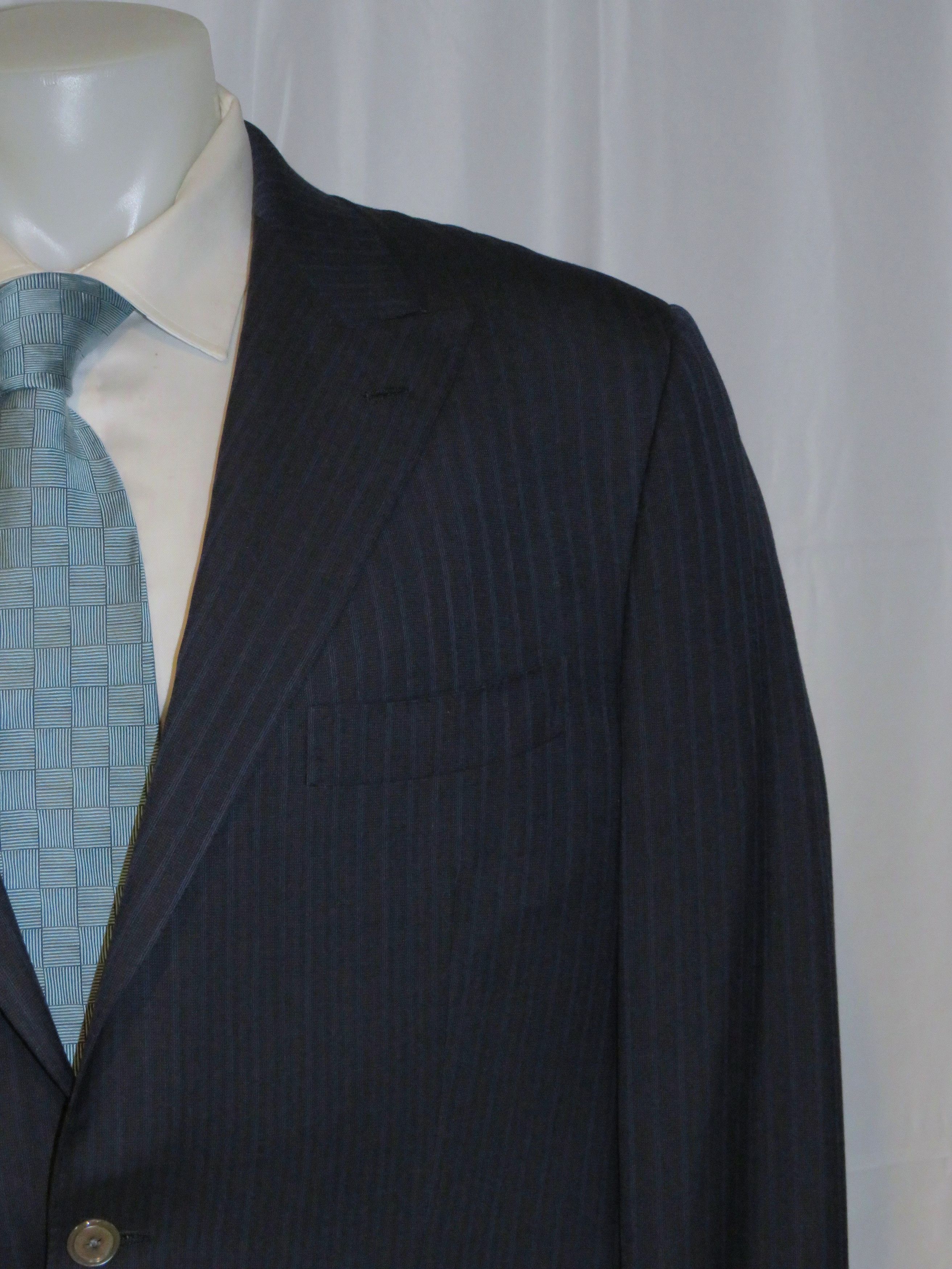 Other Marcello Vero x D'Avenza Bue Striped Cashmere Blend Suit 43R Size 44R - 4 Thumbnail