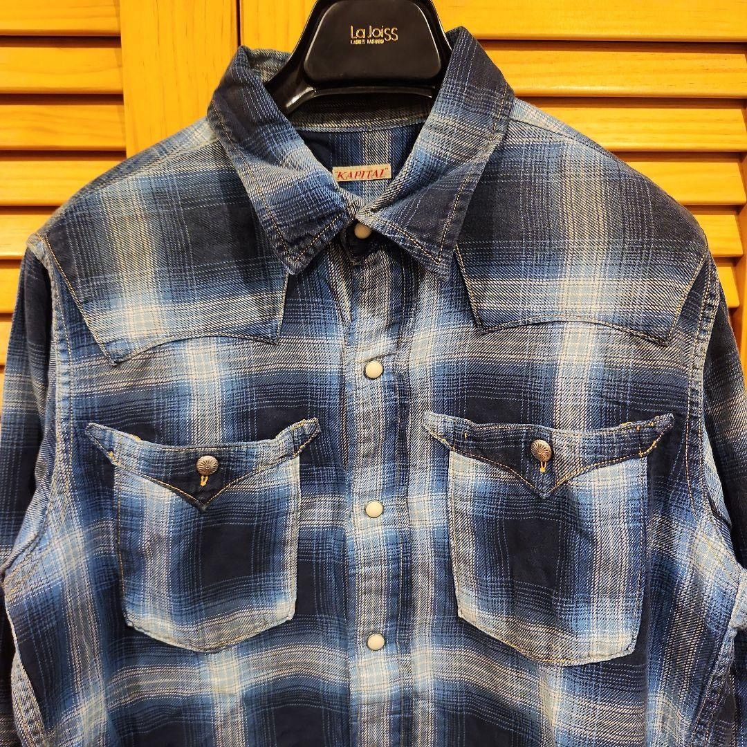Kapital Western Flannel Pearl Button Up Shirt Size US M / EU 48-50 / 2 - 2 Thumbnail