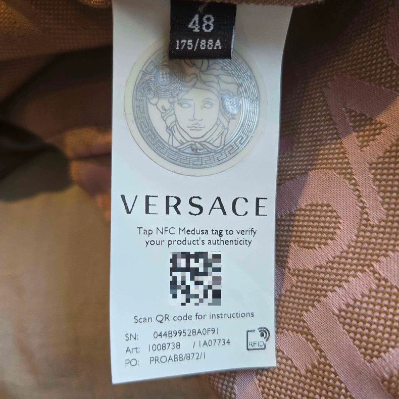 Versace Versace Denim jacket with a full logo print Size L / US 10 / IT 46 - 4 Thumbnail