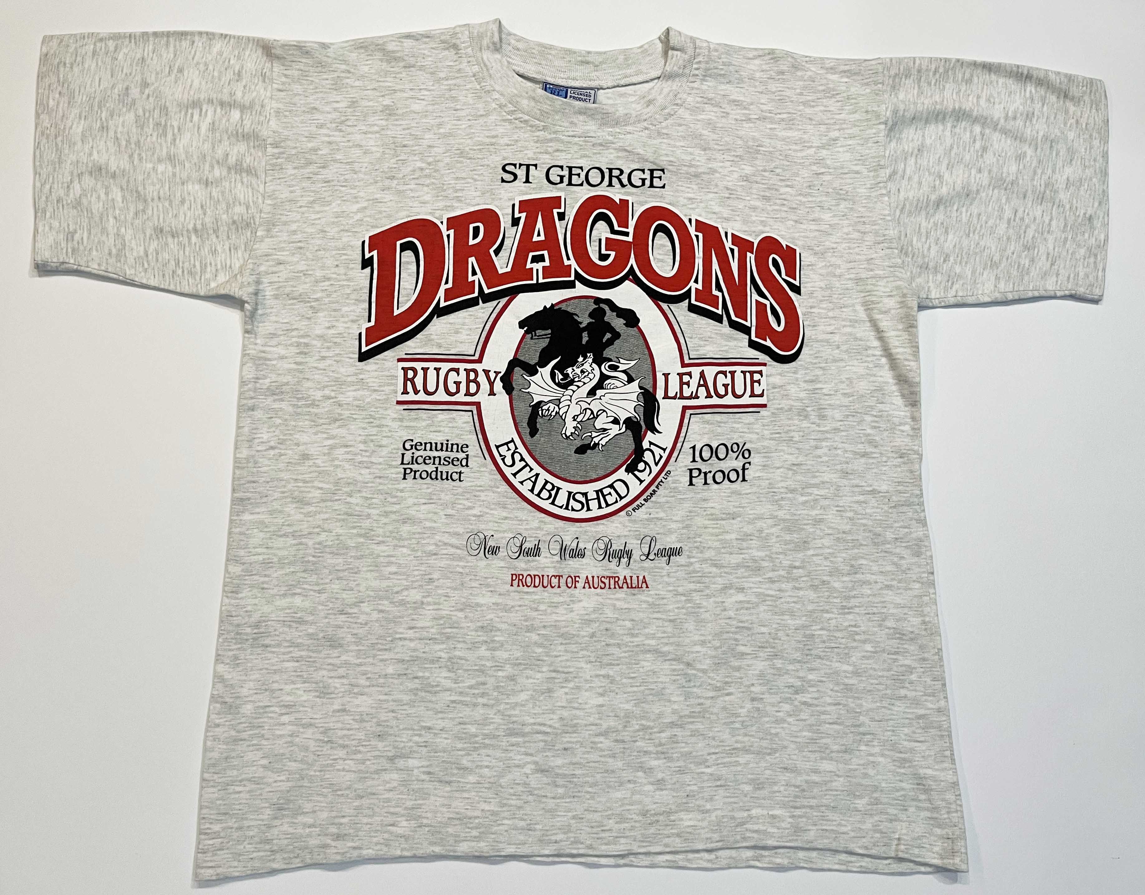 Vintage Vintage NRL St George Dragons Australian Rugby T-Shirt Size US L / EU 52-54 / 3 - 1 Thumbnail