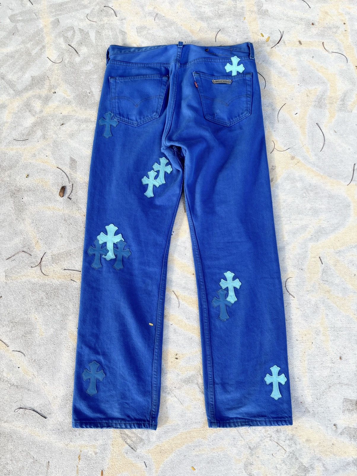 Chrome Hearts Chrome Hearts Blue London Exclusive Jeans Size US 33 - 21 Thumbnail