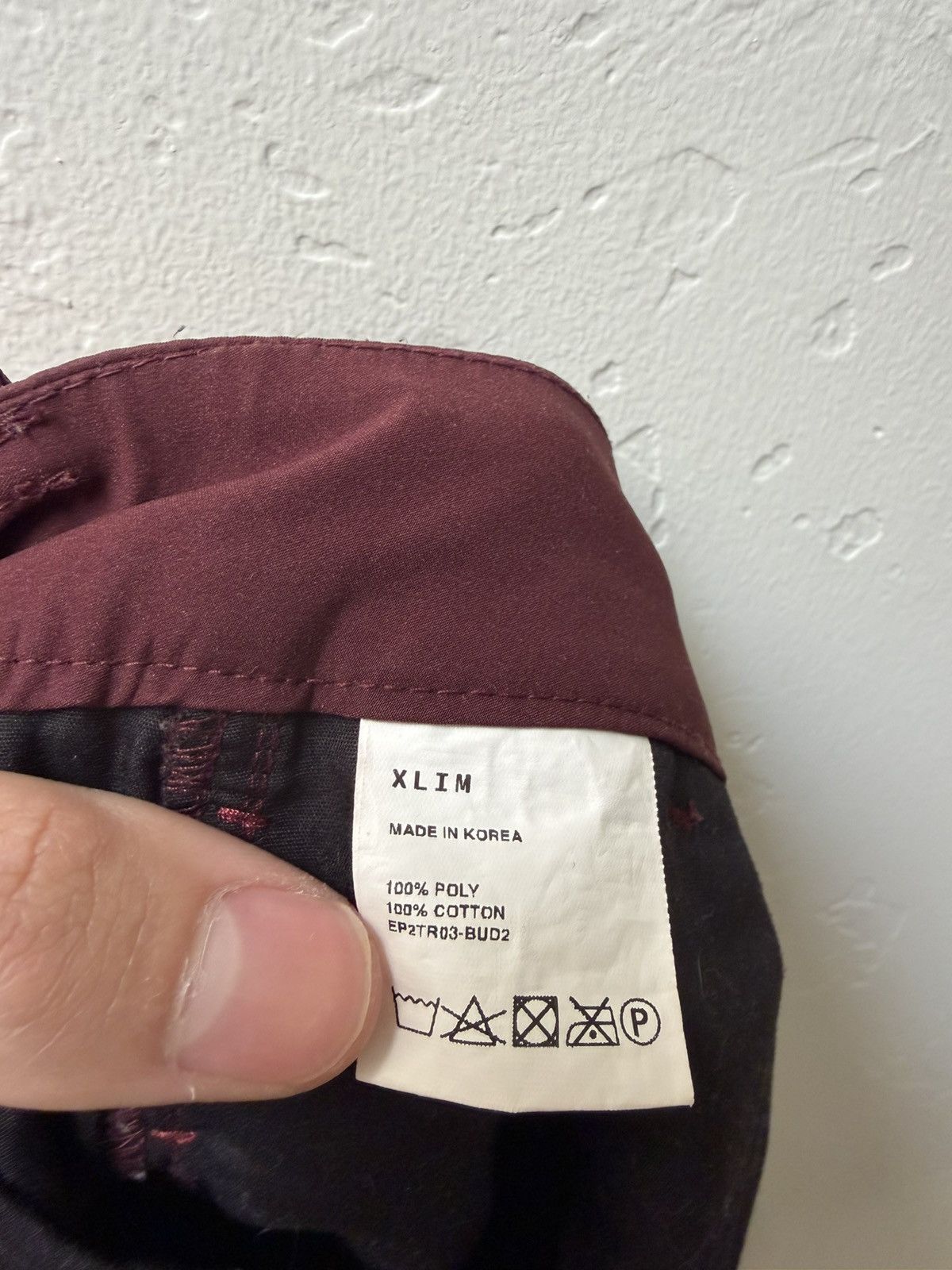 XLIM Burgundy EP.2 03 Trousers Size US 34 / EU 50 - 3 Thumbnail