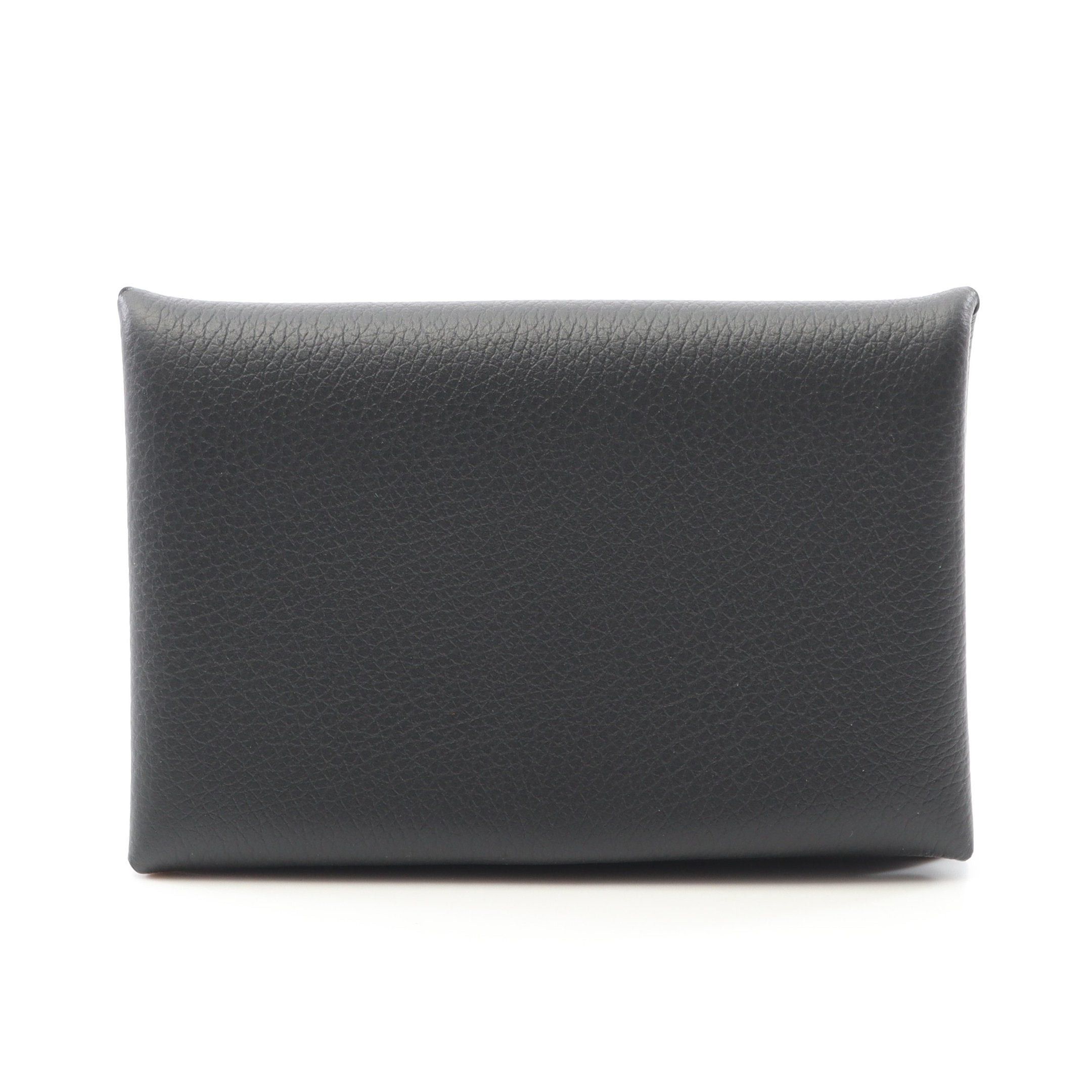 Hermes Hermes Calvi Coin Purse Evercolor Black Silver Hardware B Stamp Size ONE SIZE - 1 Thumbnail