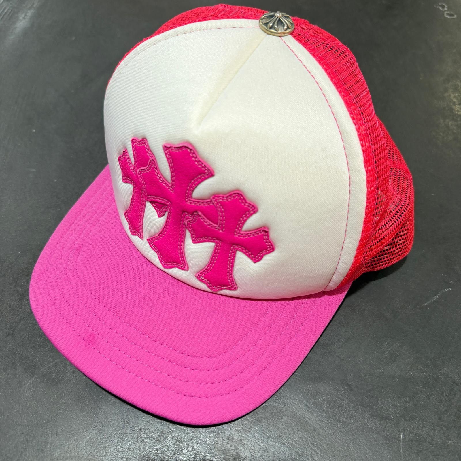 Chrome Hearts Chrome Hearts Leather Pink Fuck Patch Trucker Hat