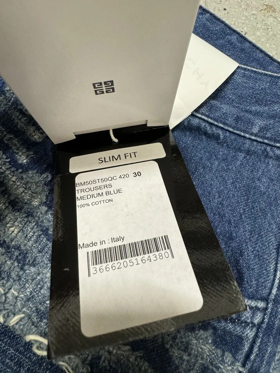 Givenchy AW2023 Givenchy Slim Blue Distressed Boro Denim Jeans Size US 30 / EU 46 - 14 Thumbnail