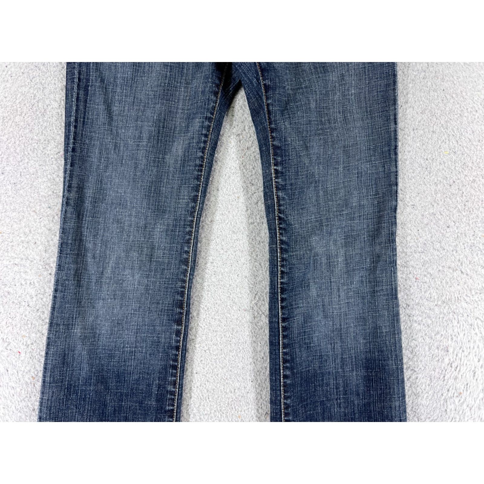 Denime AG Adriano Goldschmied Jeans Womens Bootcut 26 Blue Denim 30in Inseam 5-Pocket Logo Embroidered Size 26" / US 2 / IT 38 - 3 Thumbnail