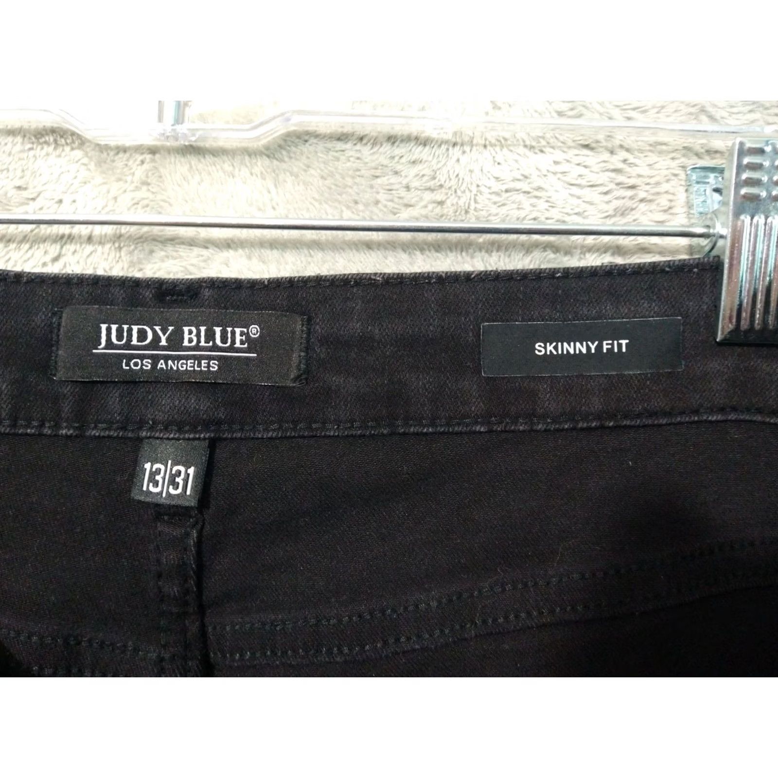 Vintage Judy Blue Jeans Womens 13/31 Black Denim Skinny High Rise Dark Wash Stretch Size 24" / US 00 / IT 34 - 7 Thumbnail