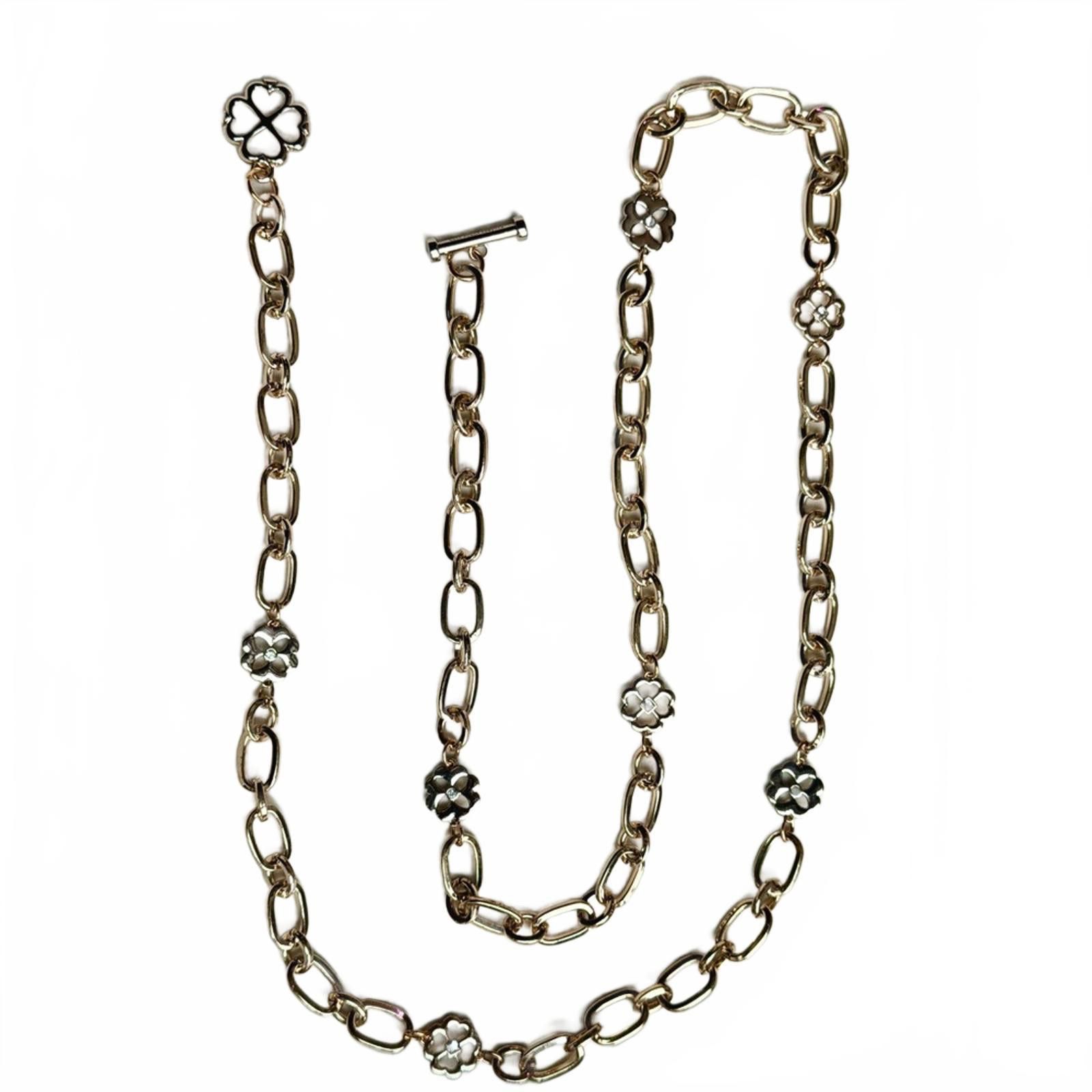 ♠️ Kate Spade Gold-Tone Chain Belt – Spade Motif Adjustable