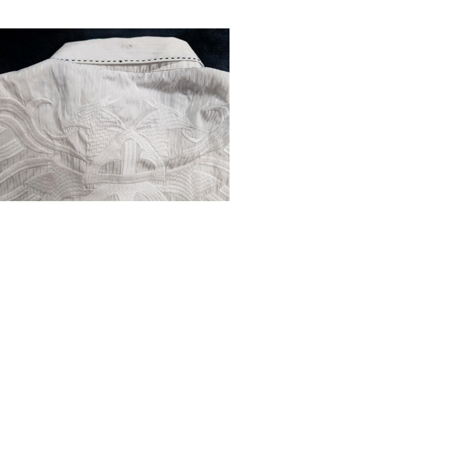 Roar Roar Button-Up Shirt White Men's XXL Refined Embroidered Long Sleeve Collared Shirt Size US XXL / EU 58 / 5 - 9 Thumbnail
