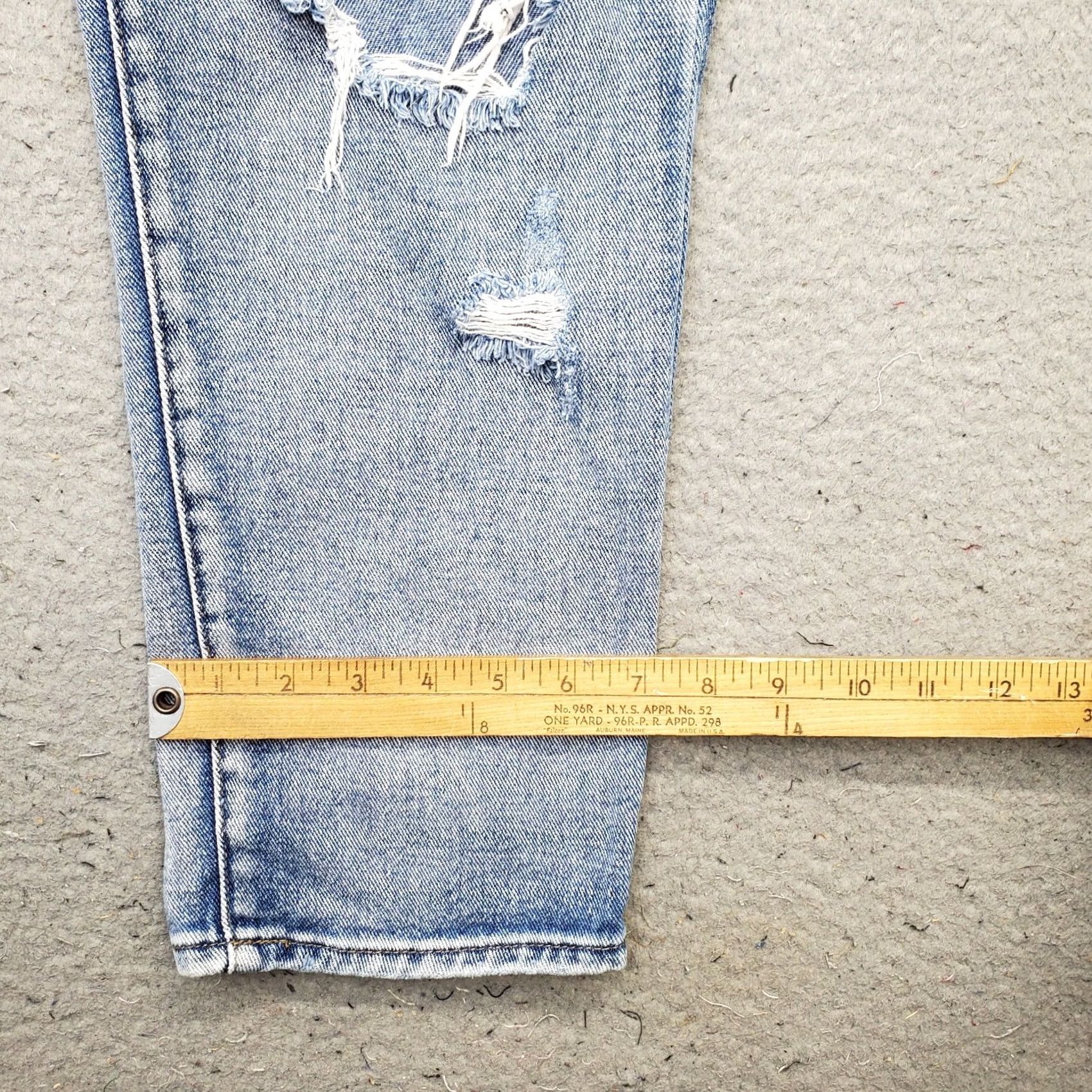 Pacsun PacSun Womens Jeans 30 Blue Denim Stretch Boho Faded Distressed Straight Leg Mom Size 30 Womens jeans Size 30" / US 8 / IT 44 - 5 Thumbnail