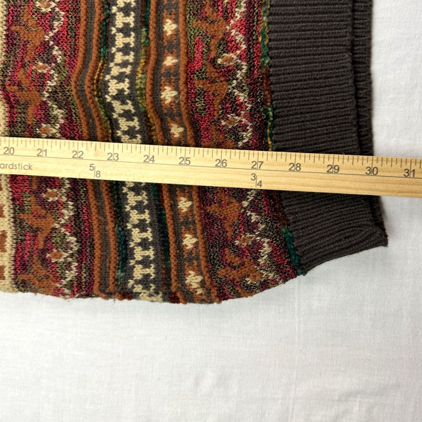 Liz Claiborne VINTAGE Liz Claiborne Sweater Womens Medium Knit African Tribal 90s Hipster Size M / US 6-8 / IT 42-44 - 6 Thumbnail