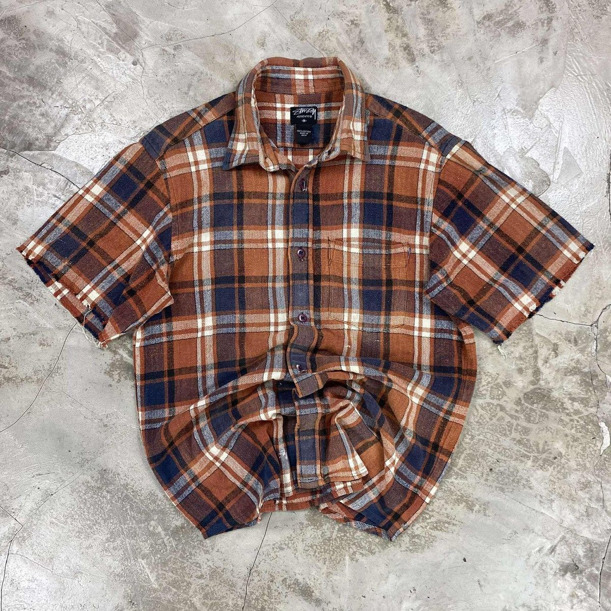 Vintage Stussy Polo Plaid Shirt
