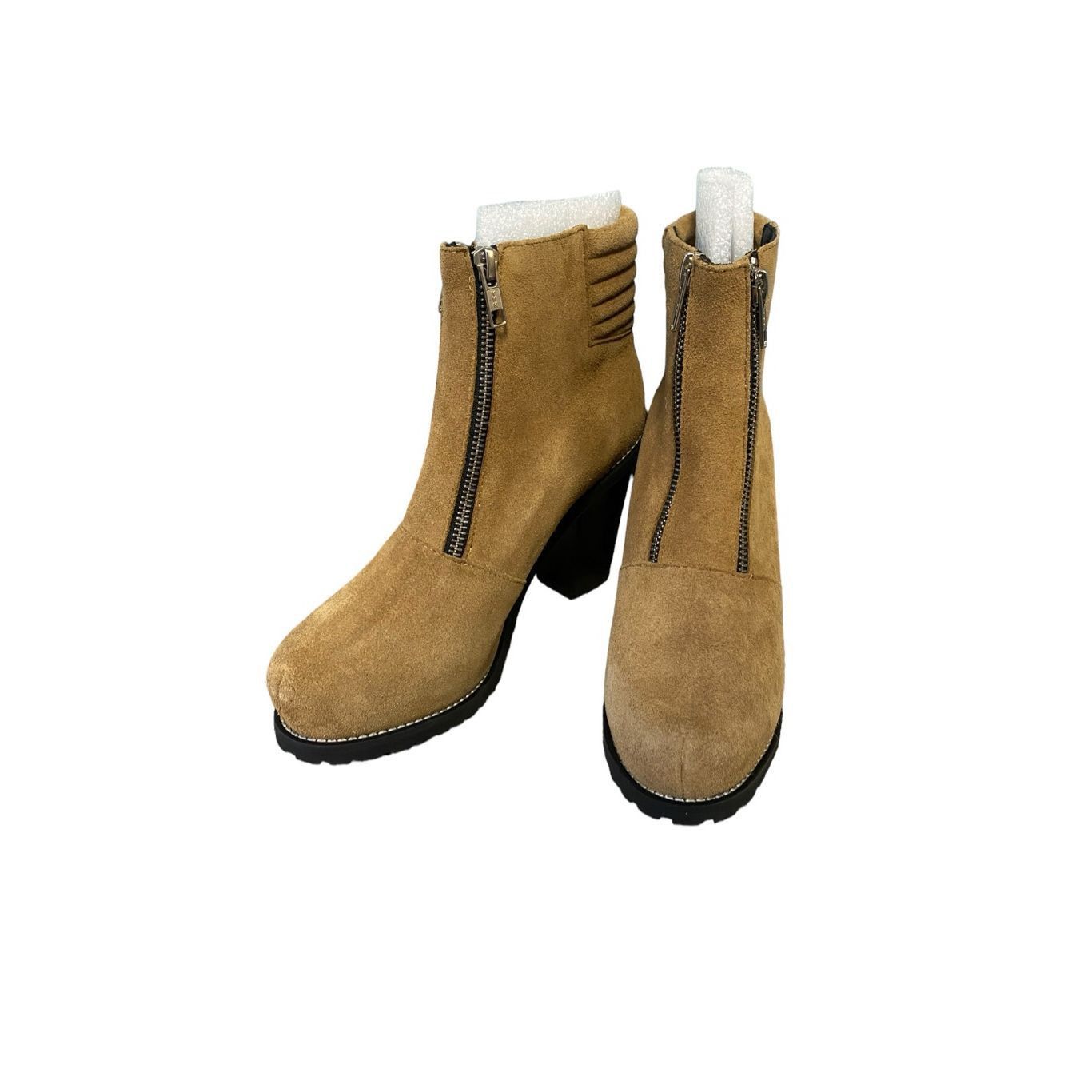 Surface To Air Surface To Air Suede Leather Chunky Heel Ankle Booties in Be Size US 7.5 / IT 37.5 - 2 Thumbnail