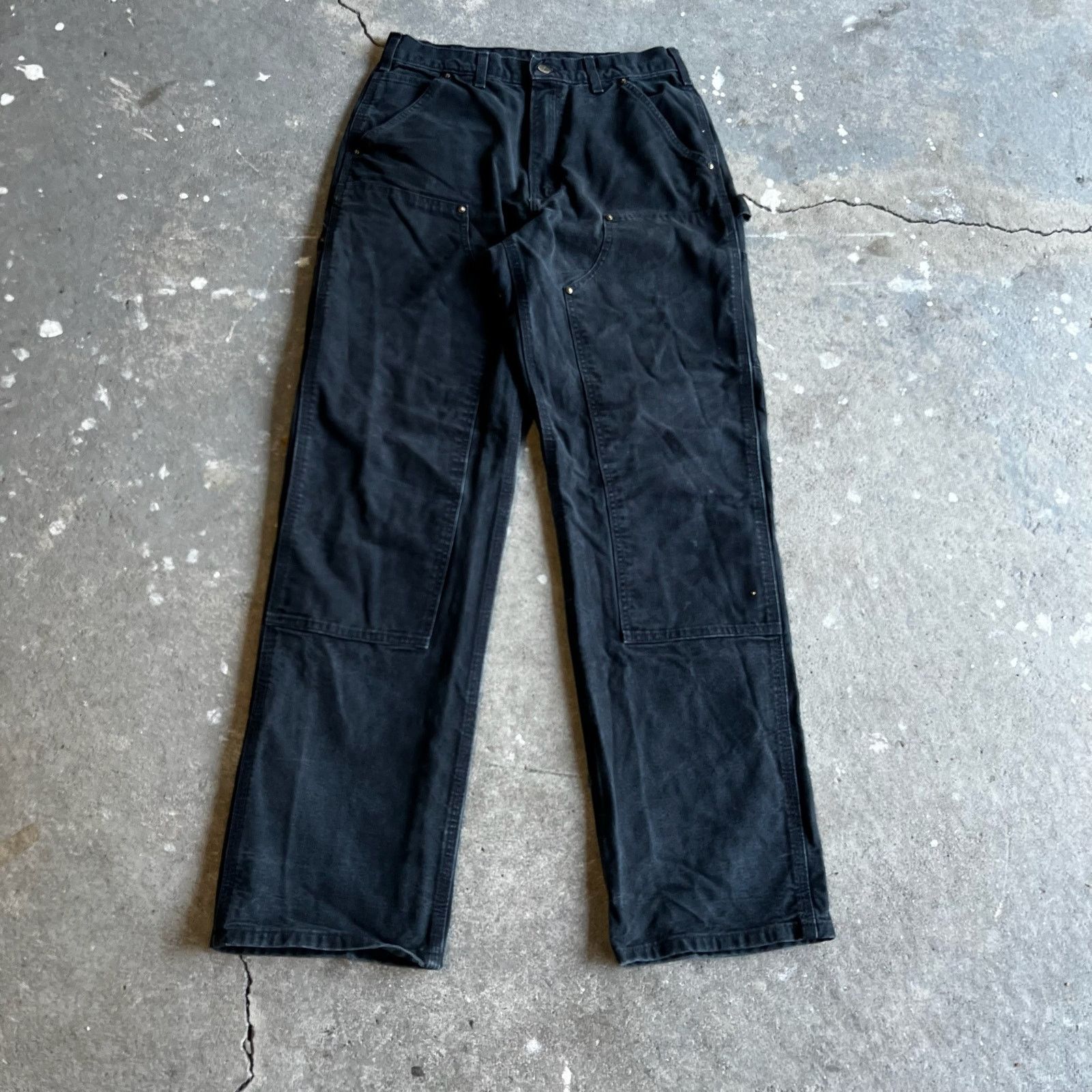 Carhartt × Vintage Carhartt faded black double knee work wear carpenter pants Size US 30 / EU 46 - 8 Thumbnail
